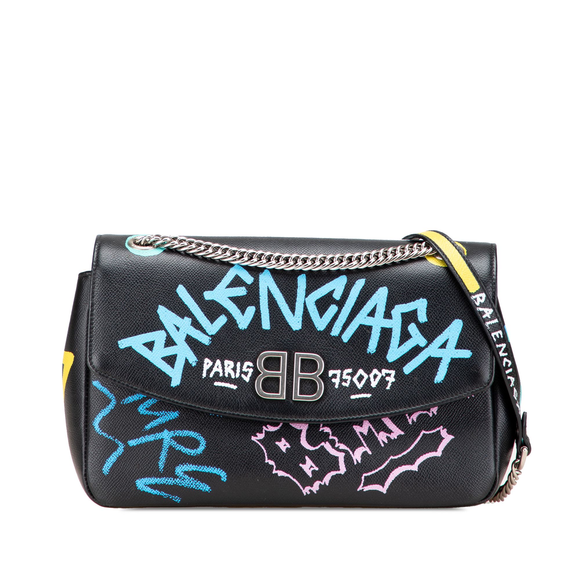 Crossbody Bag Balenciaga Bb Round Balenciaga M Grained Calfskin