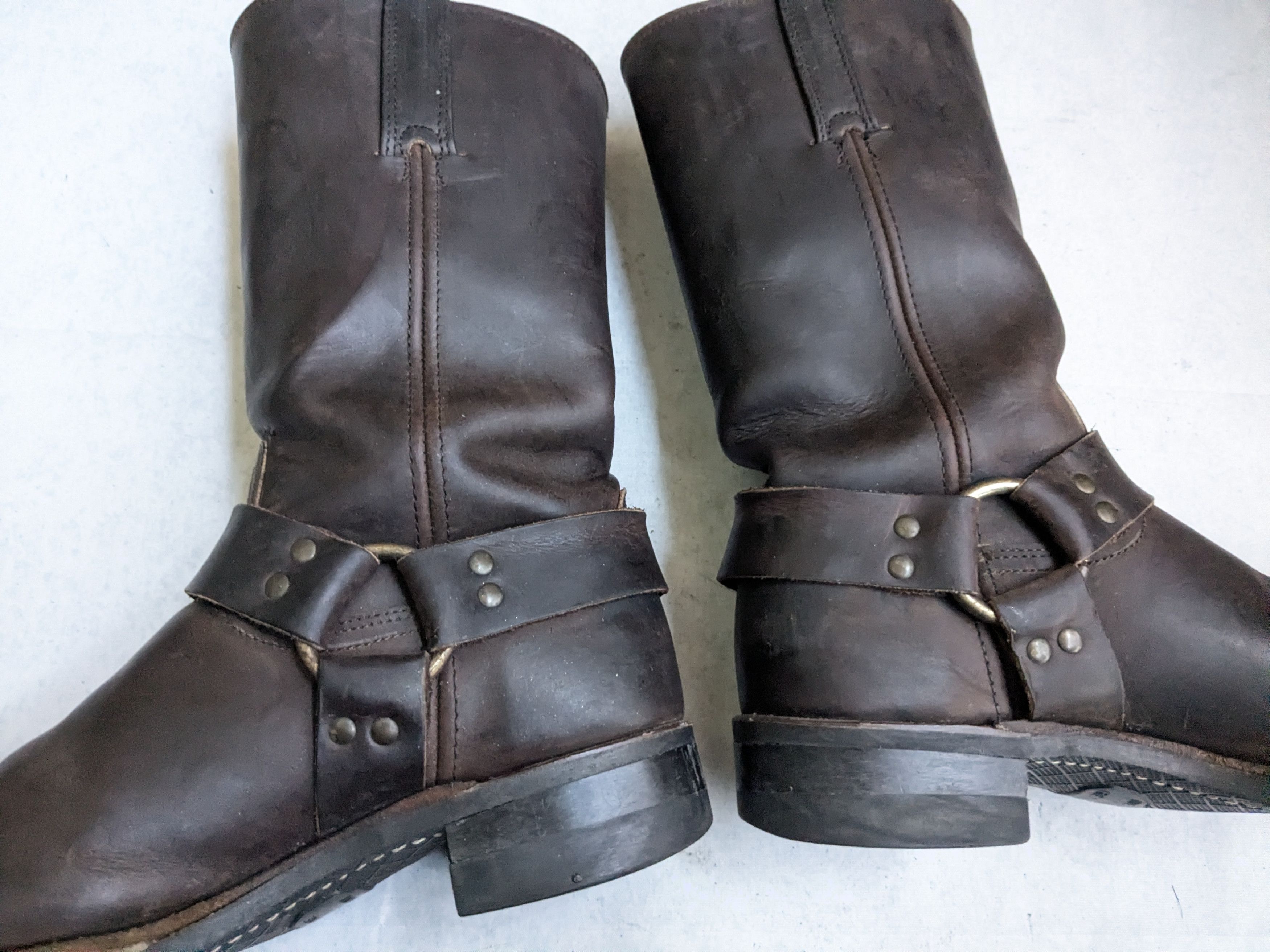 Frye Frye Harness Boots Brown Leather 10 M Size US 10 / EU 43 - 9 Thumbnail