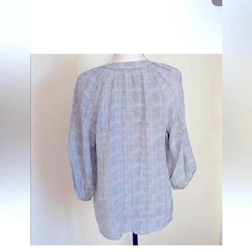 Kim Jones Joie Round Neck 3/4 Sleeves Silk Blouse Navy Blue Size XS Size XS / US 0-2 / IT 36-38 - 2 Thumbnail