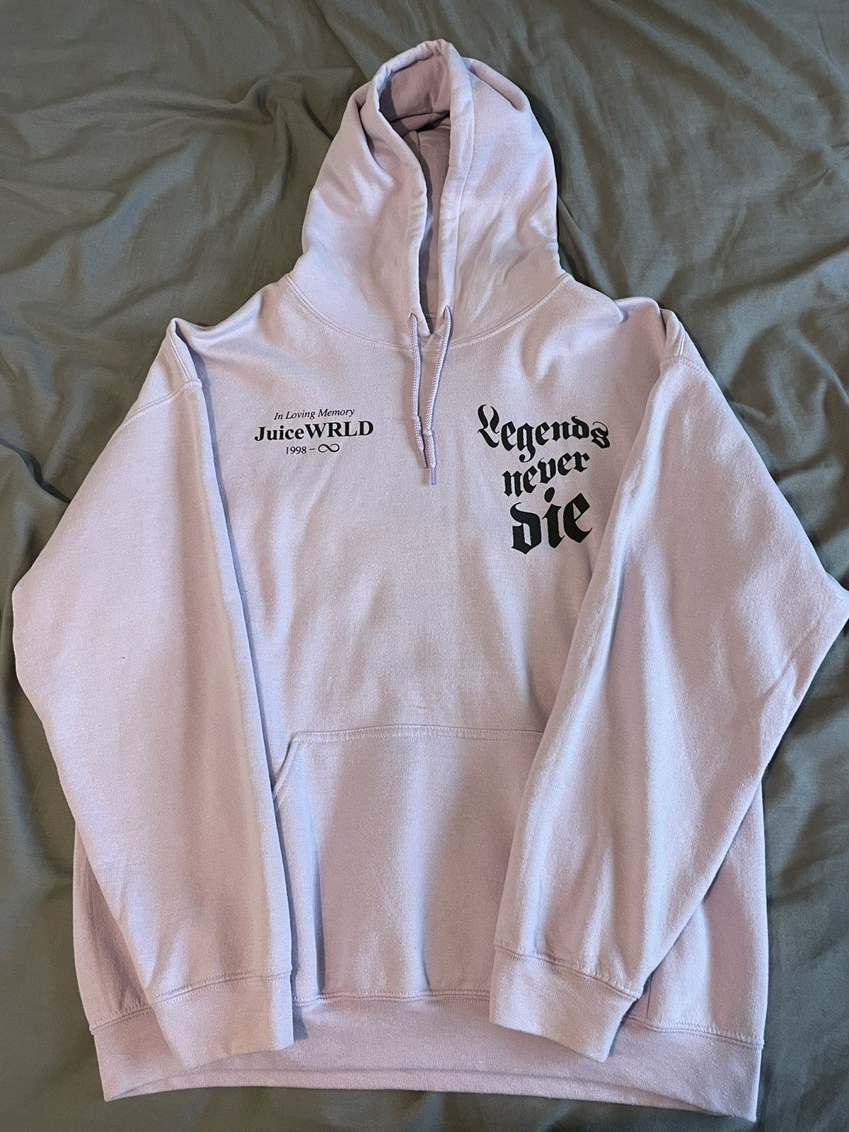 999 Club Juice Wrld ‘In Loving Memory’ Purple Hoodie | Grailed