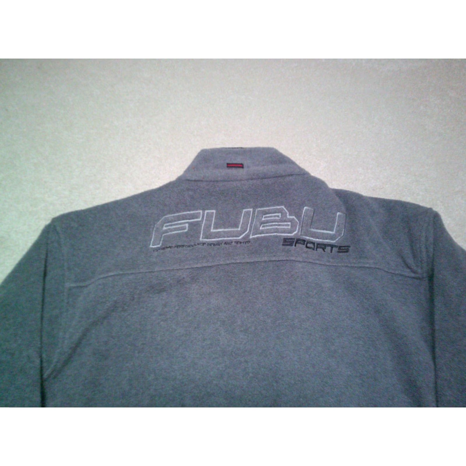 Fubu VINTAGE FUBU Jacket Windbreaker Fleece Gray Oversized Baggy Spell Out 90s Hip Hop Mens L Regular Size US L / EU 52-54 / 3 - 7 Thumbnail