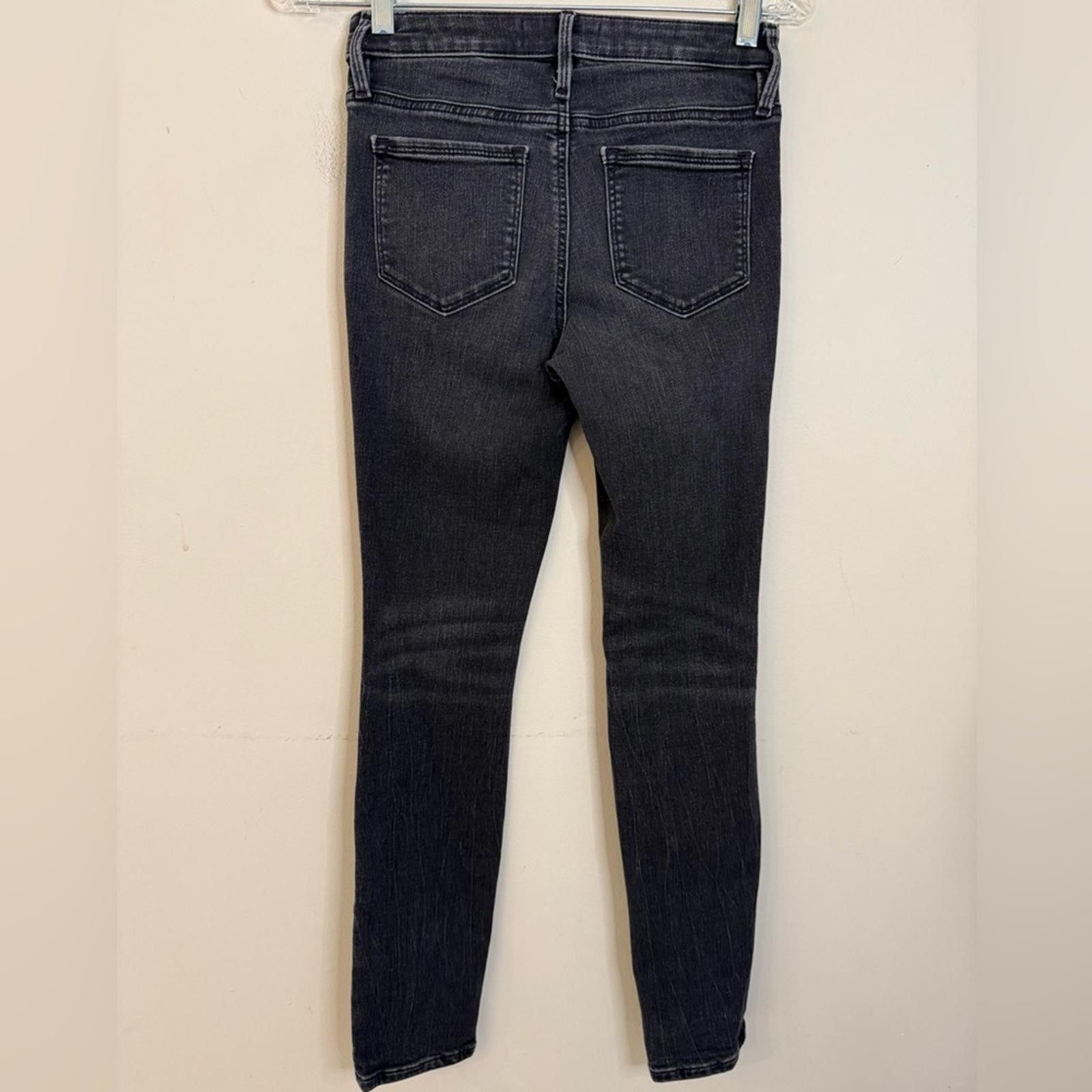 Other Athleta burnout black distressed skinny jeans SZ 0 Size 25" / US 0 / IT 36 - 2 Thumbnail