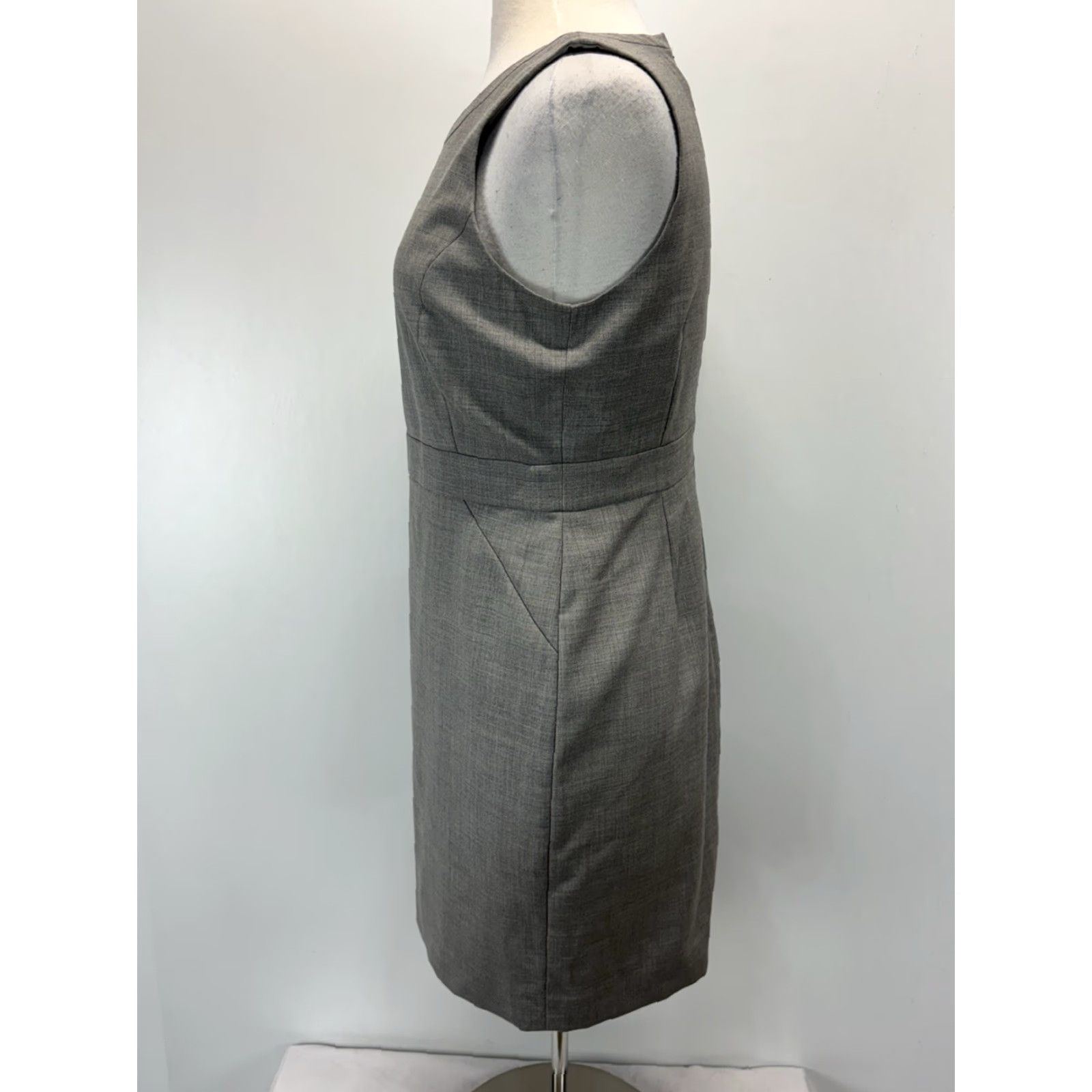J.Crew NEW J.Crew Pencil Dress 10P Petite Gray Wool Blend Classic Womens Size L / US 10 / IT 46 - 2 Thumbnail