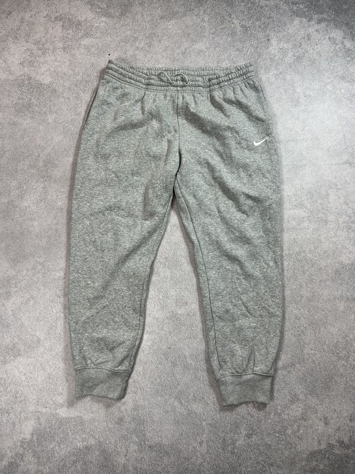 Nike 🔥VINTAGE GREY NIKE COTTON MINI LOGO WASHED DISTRESSED PANTS Size US 36 / EU 52 - 2 Thumbnail