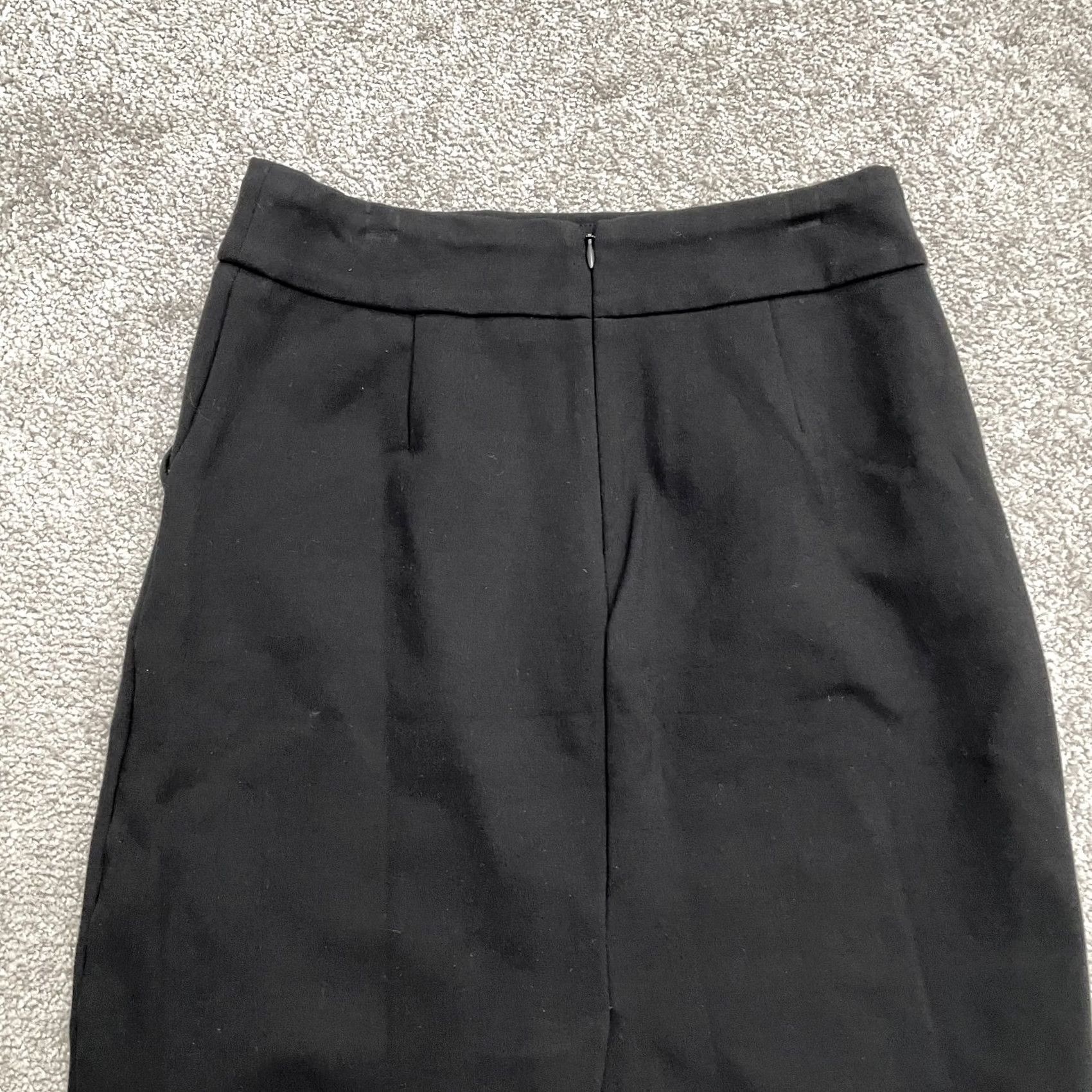 J.Crew J.Crew Skirt Women 00 Black Knee Length Pockets Straight & Pencil Knit Zip High Rise Vintage No Size 24" / US 00 / IT 34 - 3 Thumbnail
