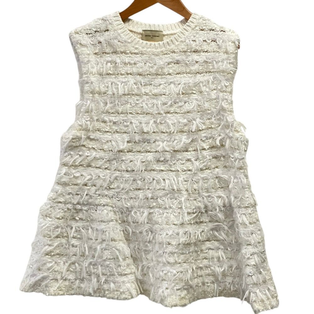 United Arrows United Arrows United Arrows Mixed Yarn Peplum Knit Vest Textile Tops DUTY FREE for USA Size ONE SIZE - 1 Thumbnail