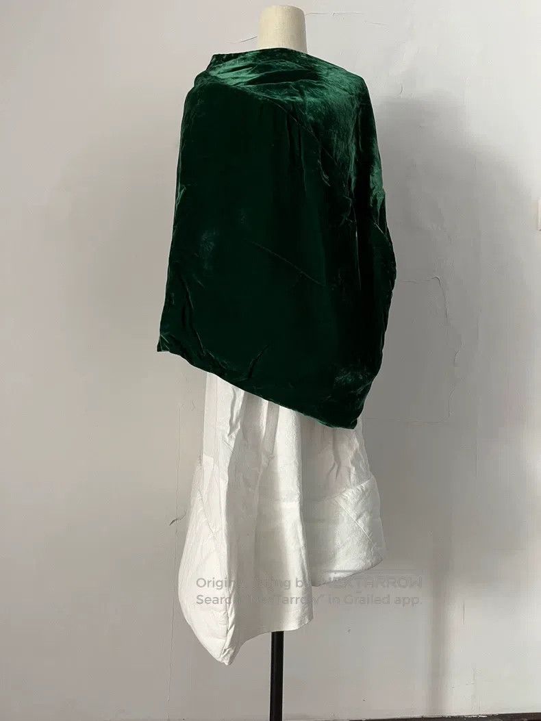 Comme des Garcons Comme des Garcons size S Green velvet skirt Size 22" - 3 Thumbnail