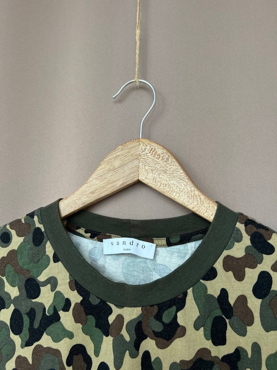 Sandro Sandro Paris Camo Crew Neck Short Sleeve T-Shirt Size M Size US M / EU 48-50 / 2 - 9 Thumbnail