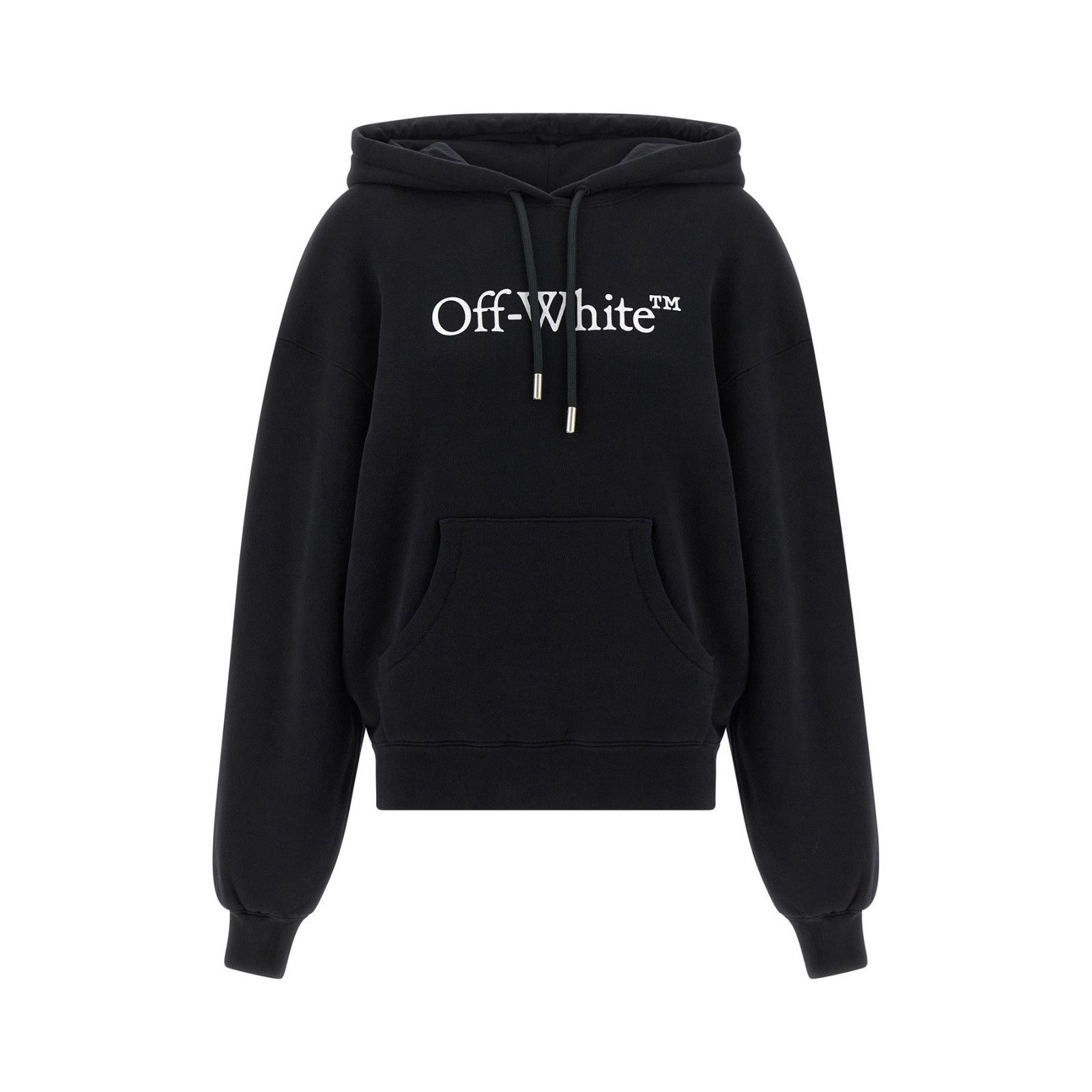 OFF-WHITE Black/White Cotton Women's Hoodie New & Authentic