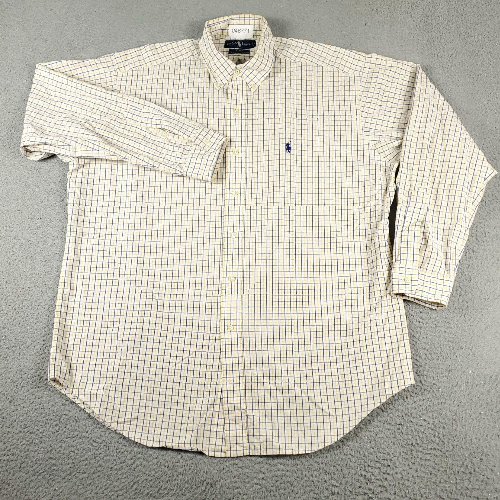 Ralph Lauren VINTAGE Ralph Lauren Shirt Mens Large Check Plaid Button-Up Long Sleeve Cotton Casual Classic Size US L / EU 52-54 / 3 - 3 Thumbnail