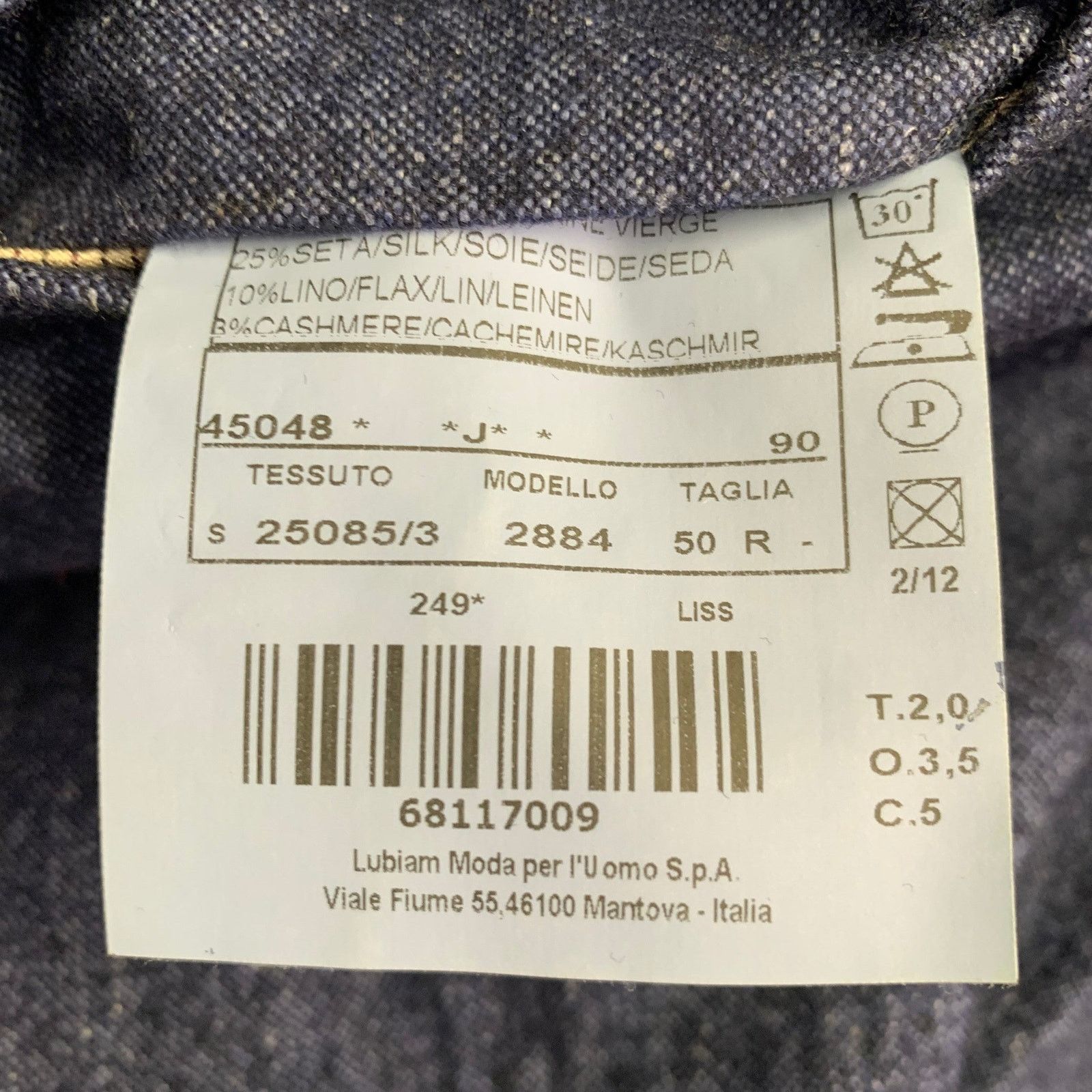 L.B.M. 1911 Size 40 Blue Wool Blend Single Breasted Sport Coat Size 40R - 8 Thumbnail