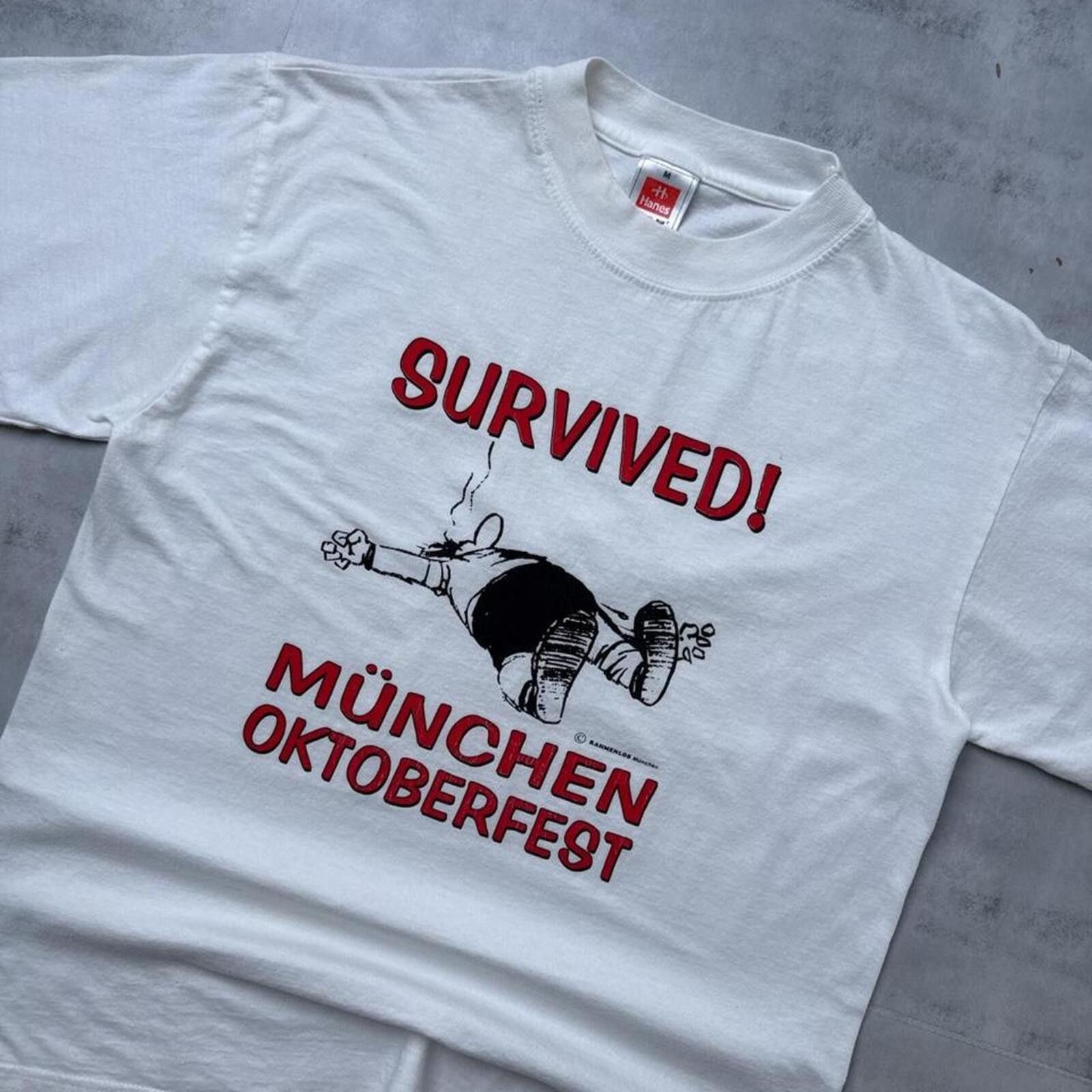 Hanes Y2K Munchen Oktoberfest 00s Vintage t shirt Size US M / EU 48-50 / 2 - 2 Thumbnail
