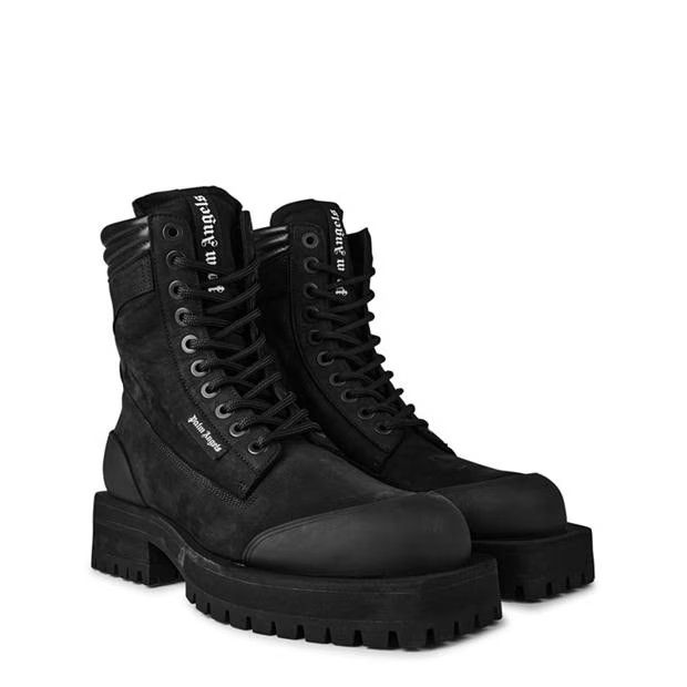 Palm Angels o1y0325 Logo Ankle Boots in Black Size US 10 / EU 43 - 3 Thumbnail