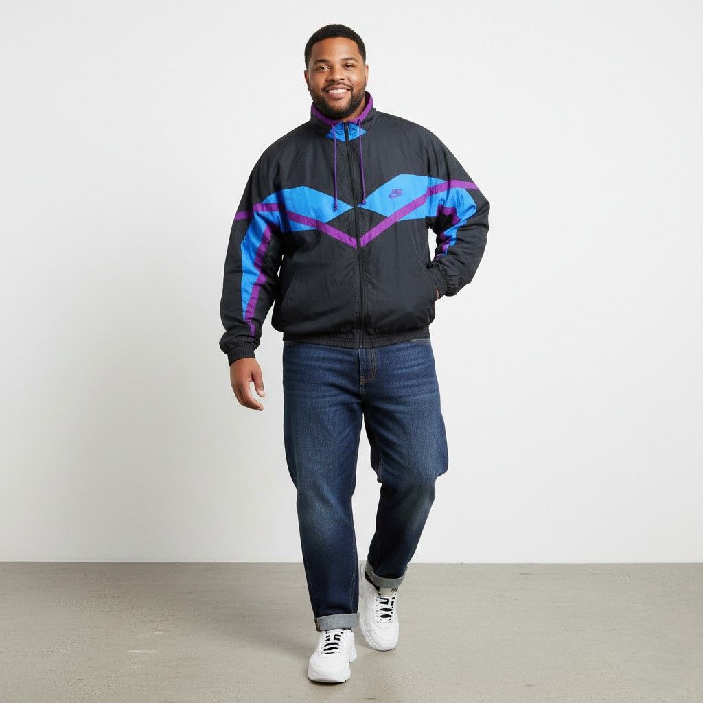 Nike Nike Men XL Jacket Black Vintage Bomber 3723 Size US XL / EU 56 / 4 - 1 Thumbnail