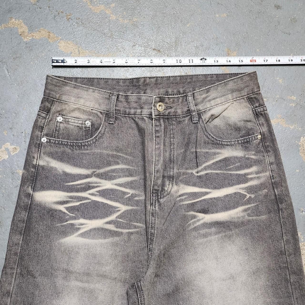 Japanese Brand Grey Ripped Baggy Faded Denim Size US 32 / EU 48 - 5 Thumbnail