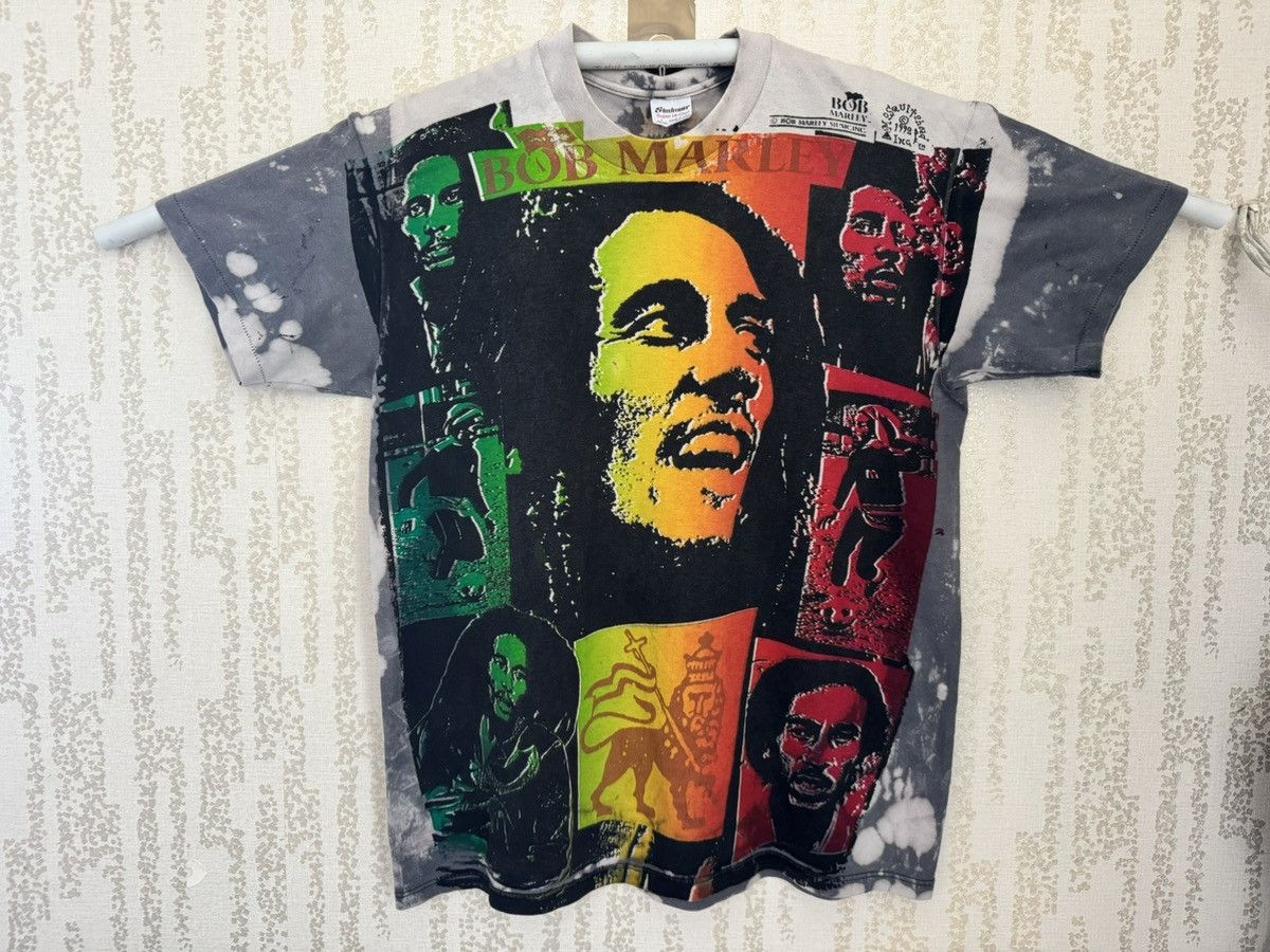 Bob Marley × Vintage Vintage MOSQUITO HEAD BOB MARLEY acid wash PS01 Size US L / EU 52-54 / 3 - 1 Thumbnail