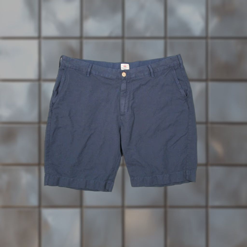 Faherty VINTAGE Faherty Men's Shorts 38 Blue Malibu Chino Linen Blend 9" Casual Beach Golf Size US 38 / EU 54 - 1 Thumbnail