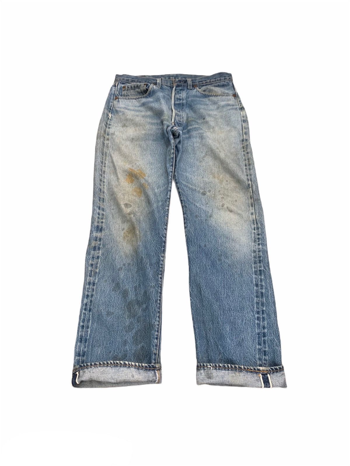 Levi's Vintage 80s Levi's 501 Selvedge Made in USA Distressed Denim Size US 33 - 4 Thumbnail