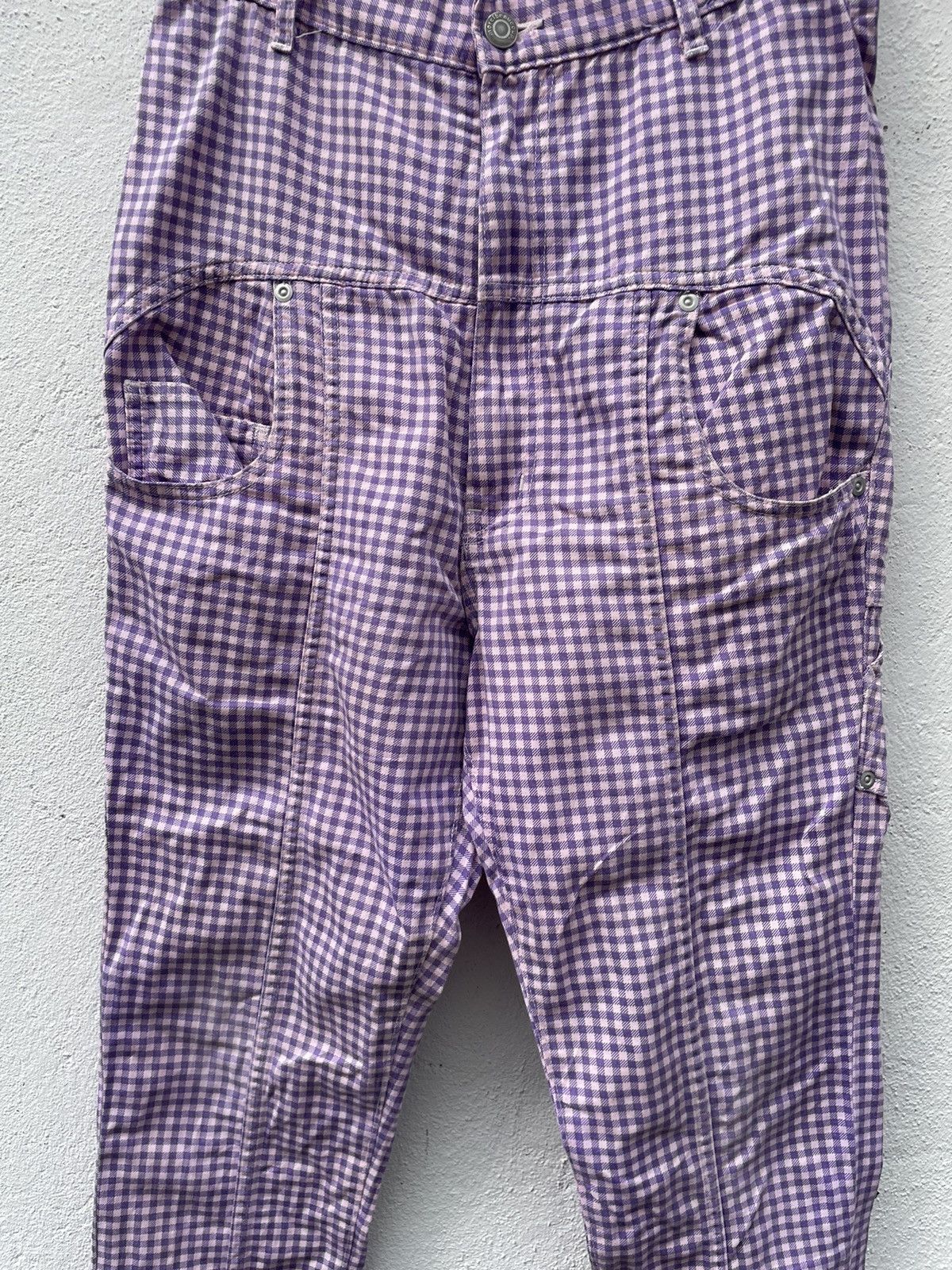 Issey Miyake × mercibeaucoup Mercibeaucoup Drop Crotch Checked Pants Size 26" / US 2 / IT 38 - 3 Thumbnail