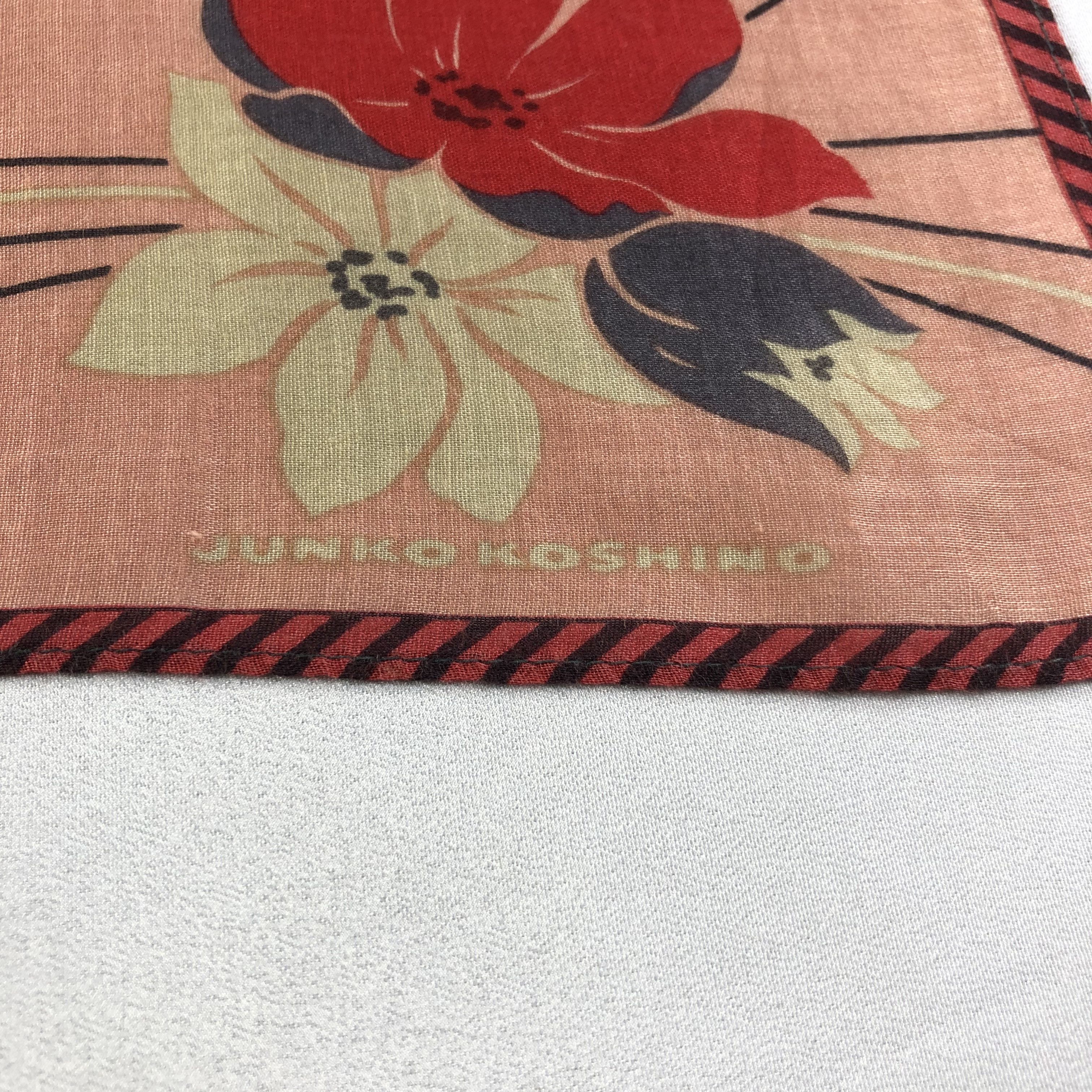 Mr. Junko × Vintage Junko Koshino Handkerchief Neckerchief Bandana H2030 Size ONE SIZE - 4 Thumbnail