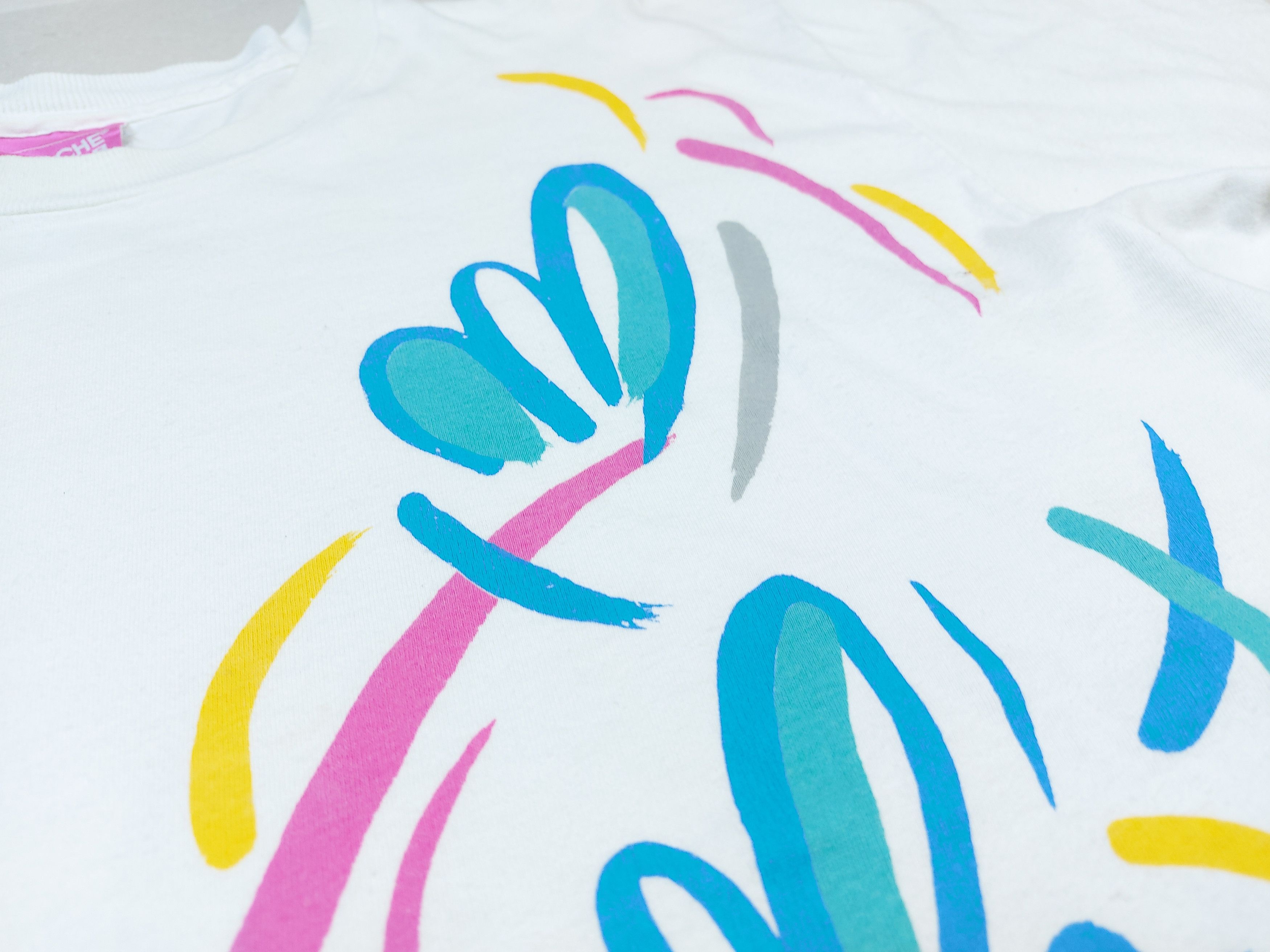 Vintage Vintage 80s Jordache Body Wear Flowers Single-Stitch TEE Size US XL / EU 56 / 4 - 4 Thumbnail