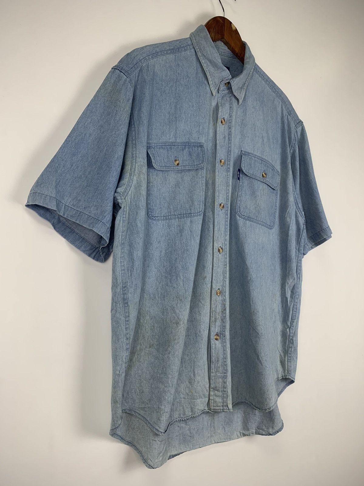 Japanese Brand × Vintage Vintage Be-Hot button denim shirt Size US L / EU 52-54 / 3 - 5 Thumbnail