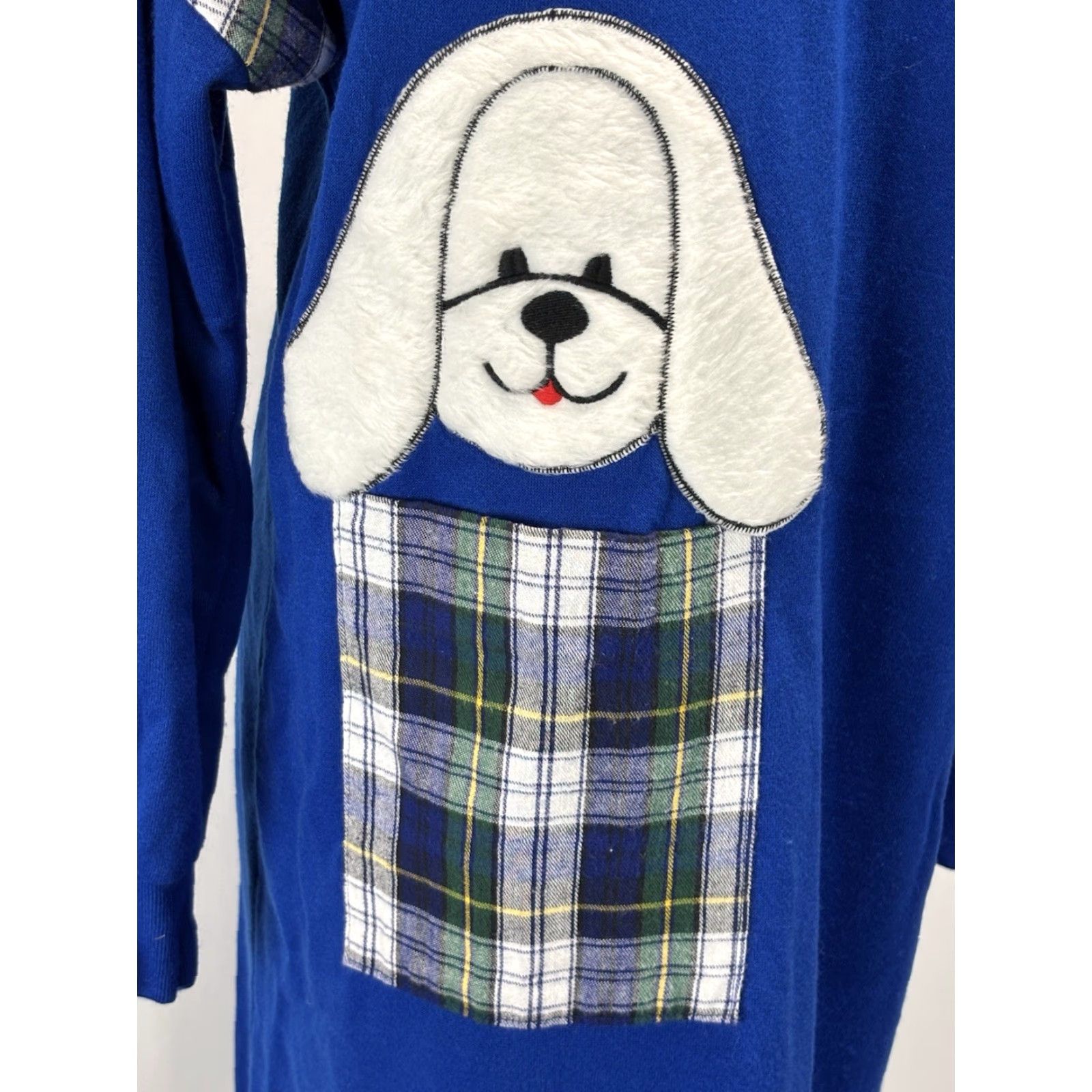 Vintage VINTAGE Leisure Life Sleep Shirt Nightgown Womens Medium Blue Dog Pocket Crewneck Long Sleeve Pullover Acrylic USA Size M / US 6-8 / IT 42-44 - 6 Thumbnail