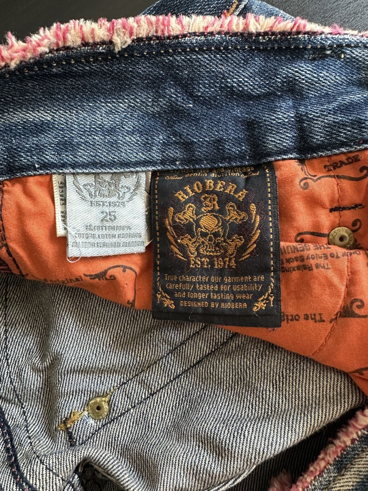 Vintage Riobera Y2K Distressed Flared Denim Jeans Japanese Archive Size 25" / US 0 / IT 36 - 8 Thumbnail
