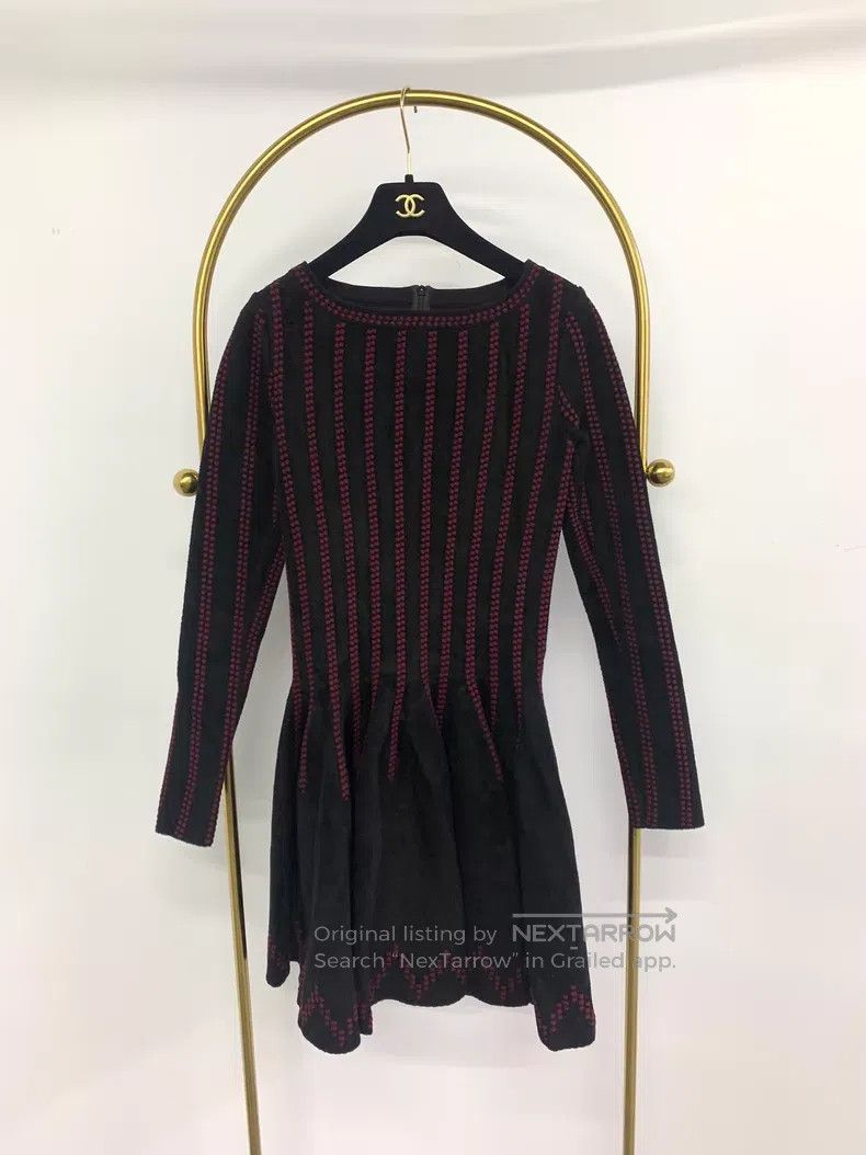 Alaia Alaia Black and Red Long Sleeve Dress Size XS / US 0-2 / IT 36-38 - 1 Thumbnail