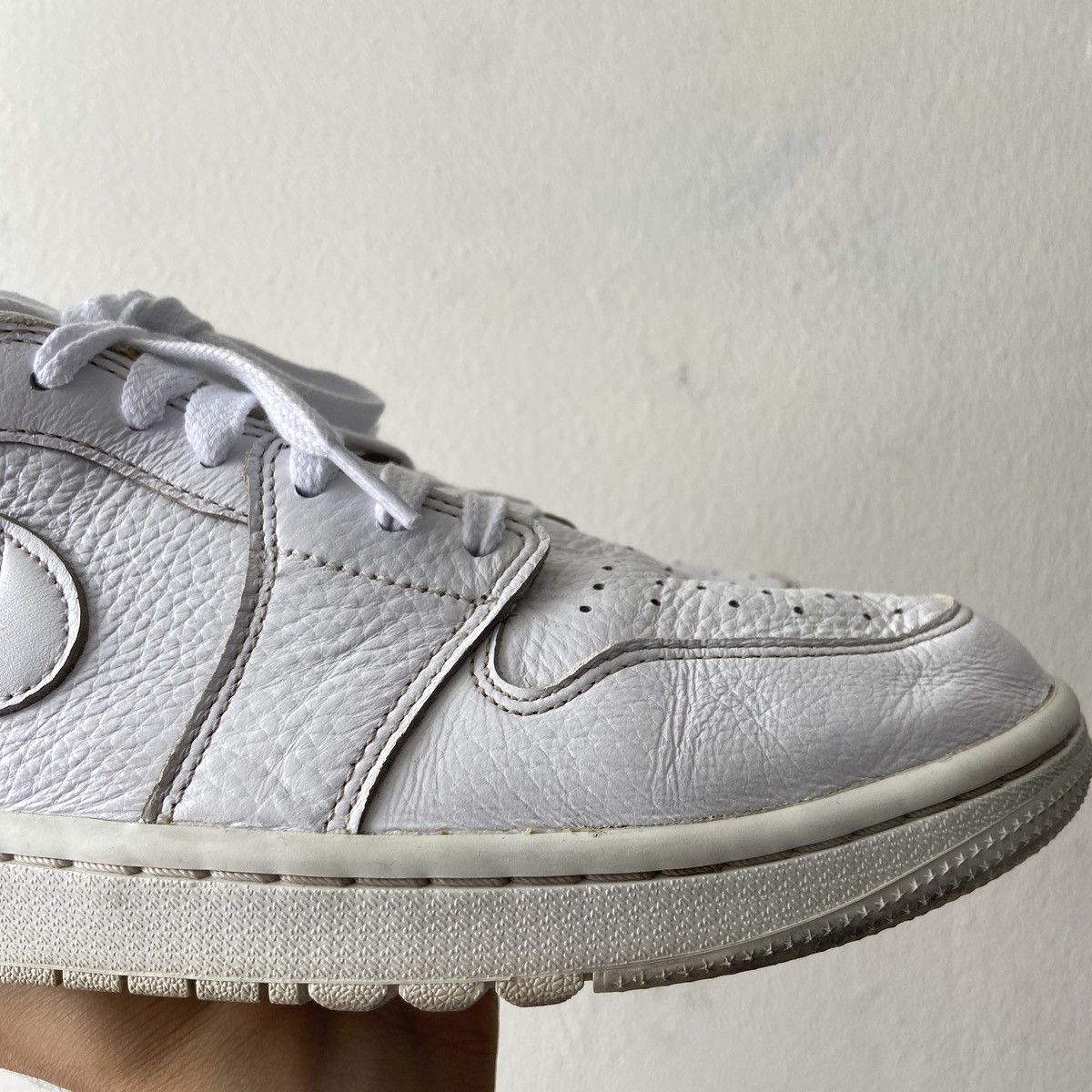 Jordan Brand Jordan 1 Retro Low Golf Triple White Size US 11.5 / EU 44-45 - 4 Thumbnail