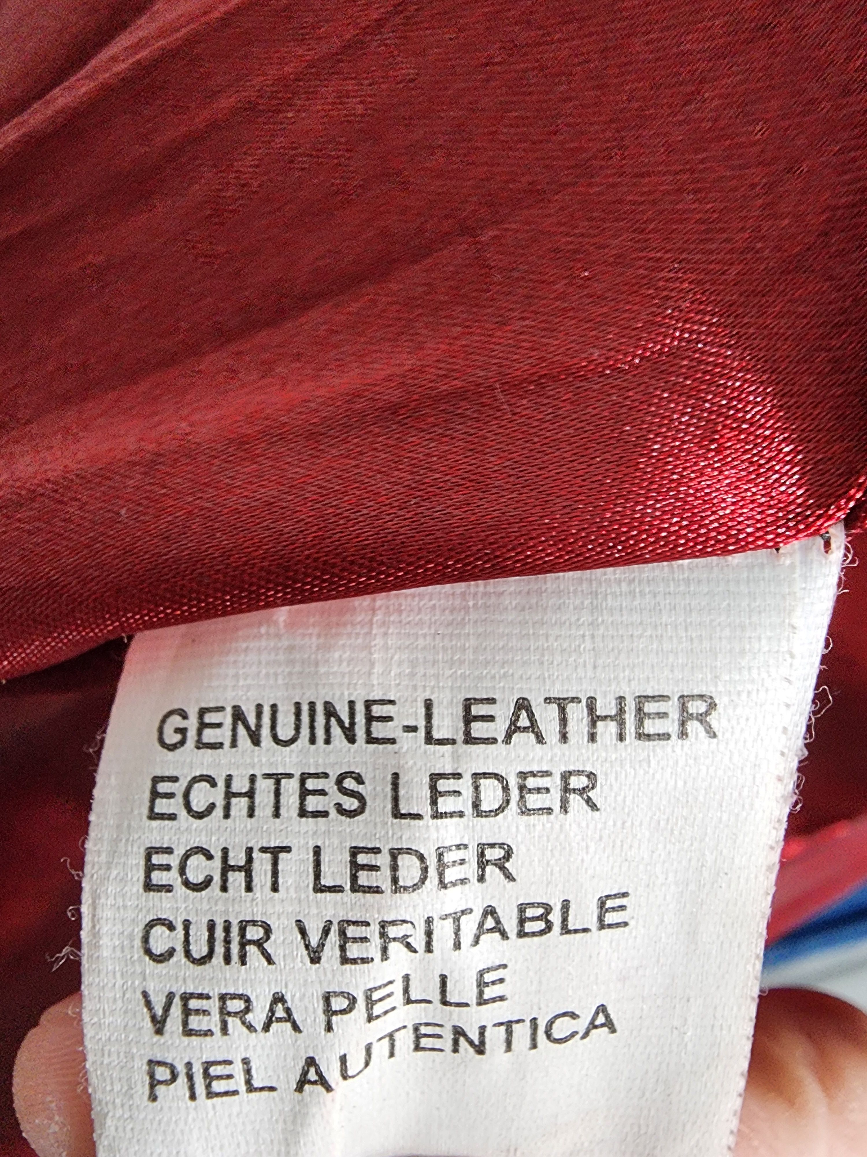 Genuine Leather Red Leather Jacket: Women's Button-Up Genuine Leather Coat Size L / US 10 / IT 46 - 10 Thumbnail