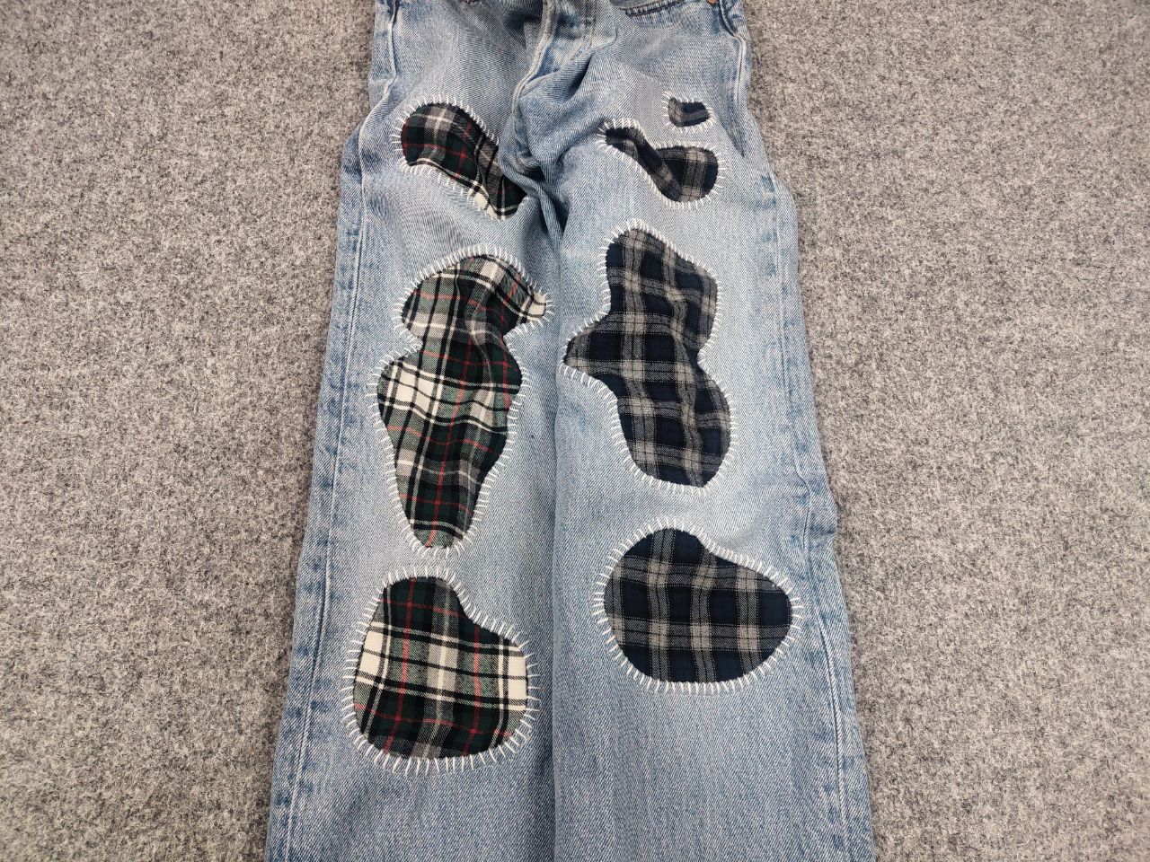 Levi's Rare Vintage 90's levis 501 x Sashiko Patchwork Denim Jeans Size US 36 / EU 52 - 5 Thumbnail