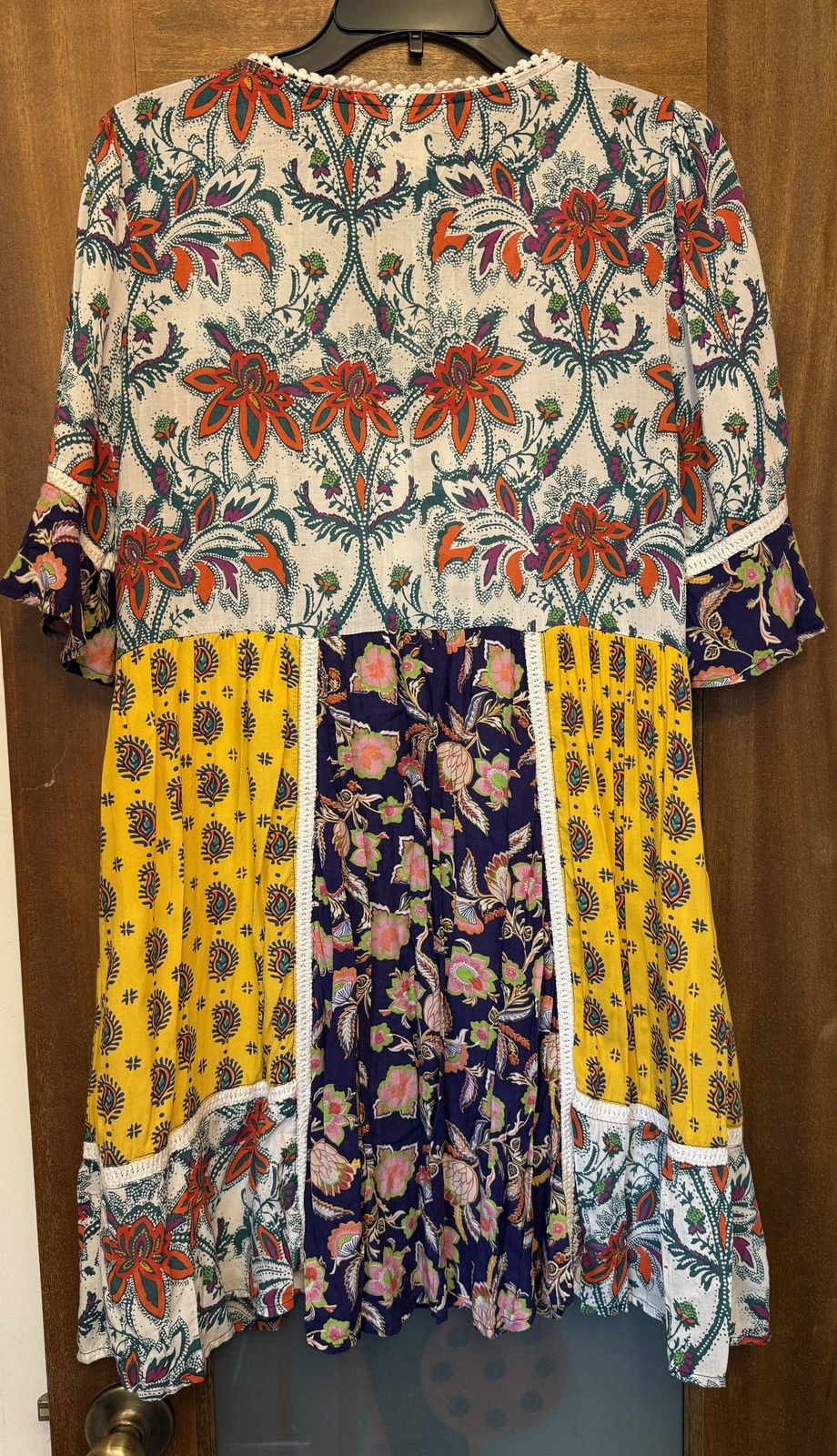 Anthropologie Anthropologie Lilka Patchwork Babydoll Boho SS Tunic Dress Size S / US 4 / IT 40 - 7 Thumbnail