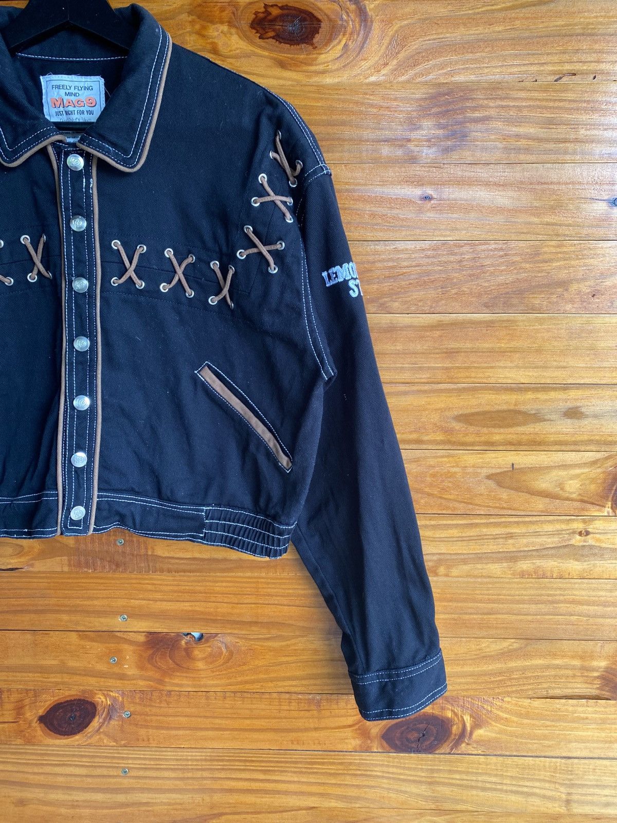 Vintage MAG9 Freely Flying Vintage Black Cropped Lace-Up Detailing Size S / US 4 / IT 40 - 6 Thumbnail