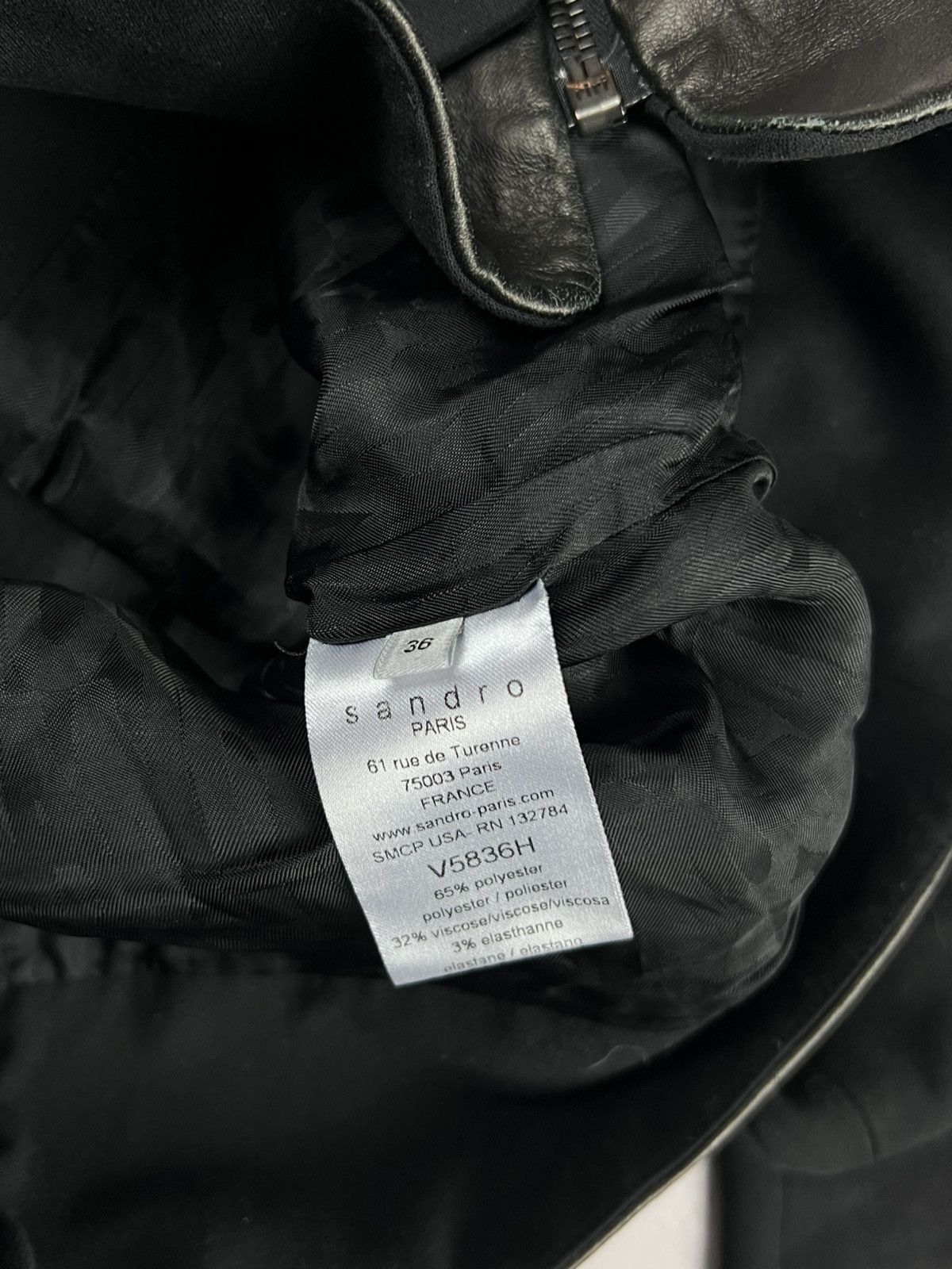 Japanese Brand × Sandro × Vintage Luxury Classic Sandro Italy Leather Y2k Avant Garde Sk8 LGB Size S / US 4 / IT 40 - 9 Thumbnail