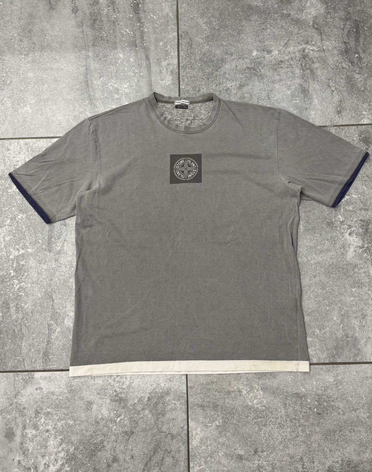 Stone Island Vintage Stone Island tee 90s Silver Size US XL / EU 56 / 4 - 8 Thumbnail