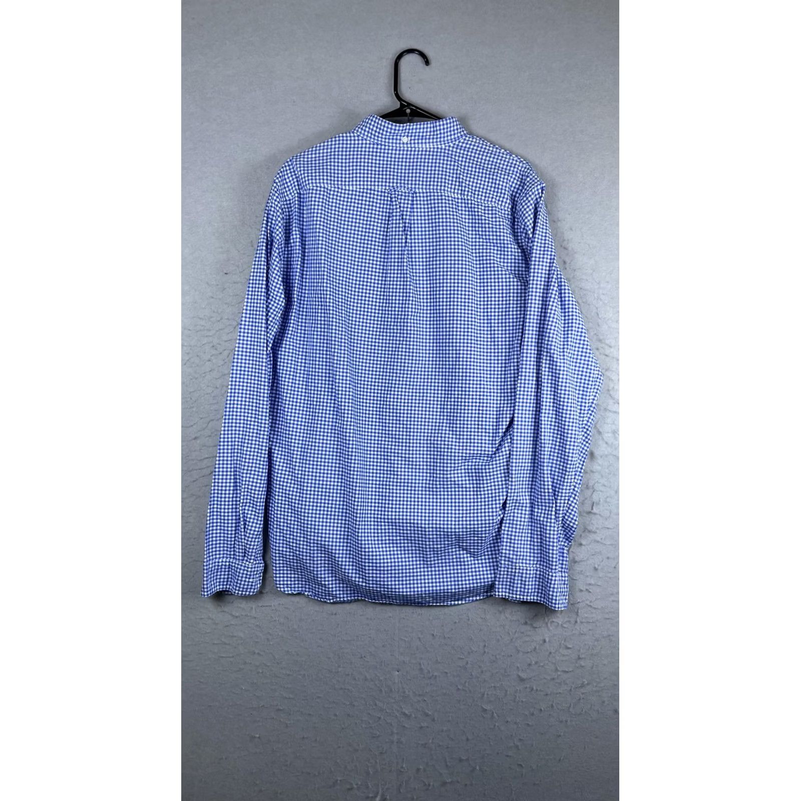 J.Crew J.Crew Shirt Mens Large Blue Check Long Sleeve Button Front Lightweight Oxford Size US L / EU 52-54 / 3 - 5 Thumbnail