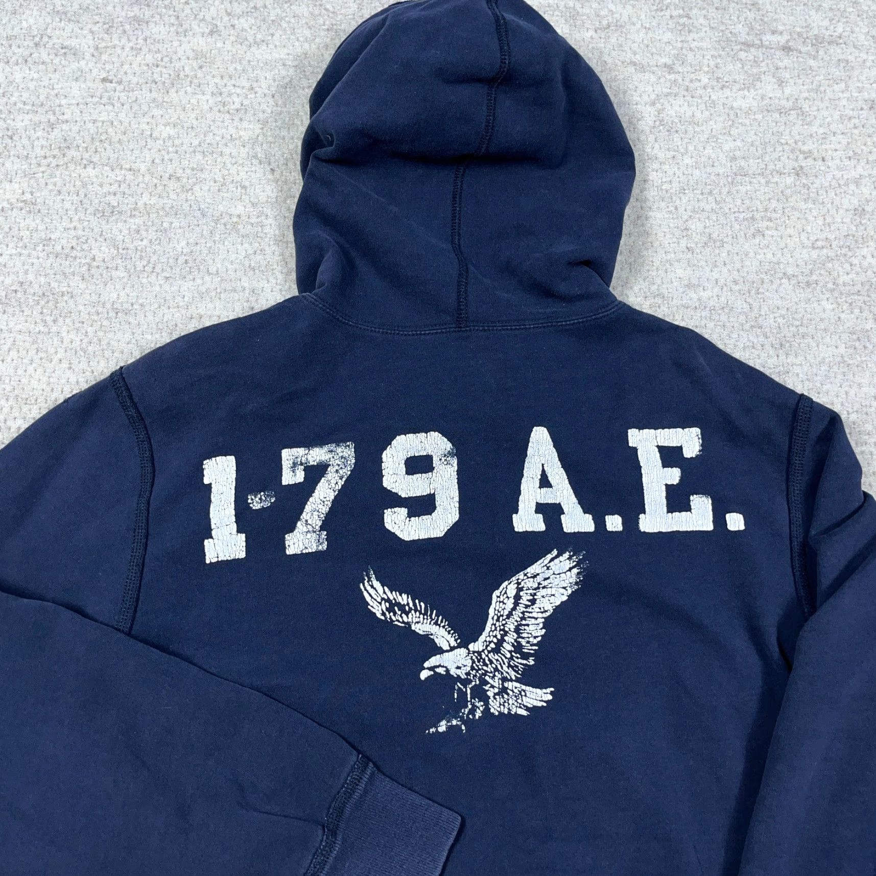 American Eagle Outfitters VINTAGE American Eagle Outfitters Hoodie Men L Navy Blue Sweatshirt Spellout 2000s Size US L / EU 52-54 / 3 - 4 Thumbnail