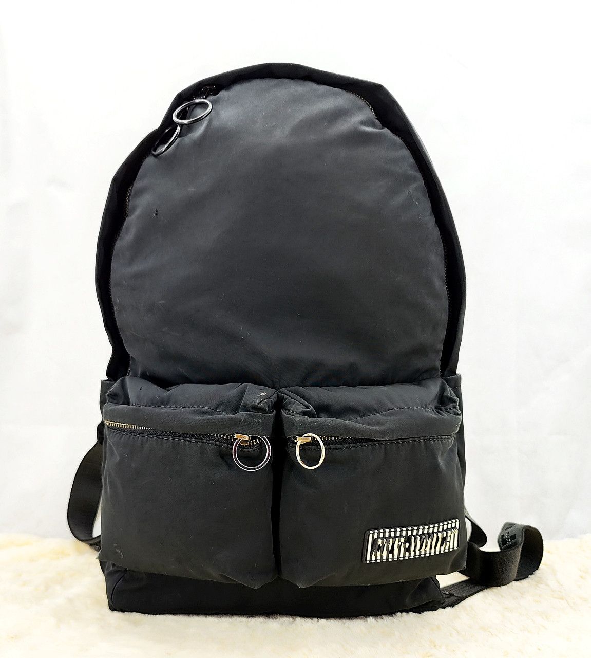 Off-White OFF WHITE distressed illusion logo black backpack Size ONE SIZE - 1 Thumbnail