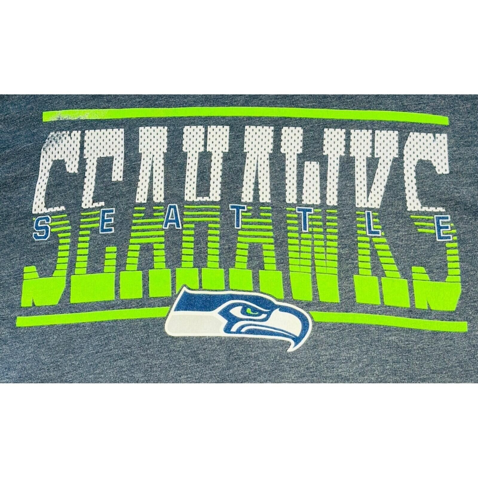 NHL NFL Seahawks T-Shirt Men's UK Size L Grey Graphic Print Size US L / EU 52-54 / 3 - 9 Thumbnail