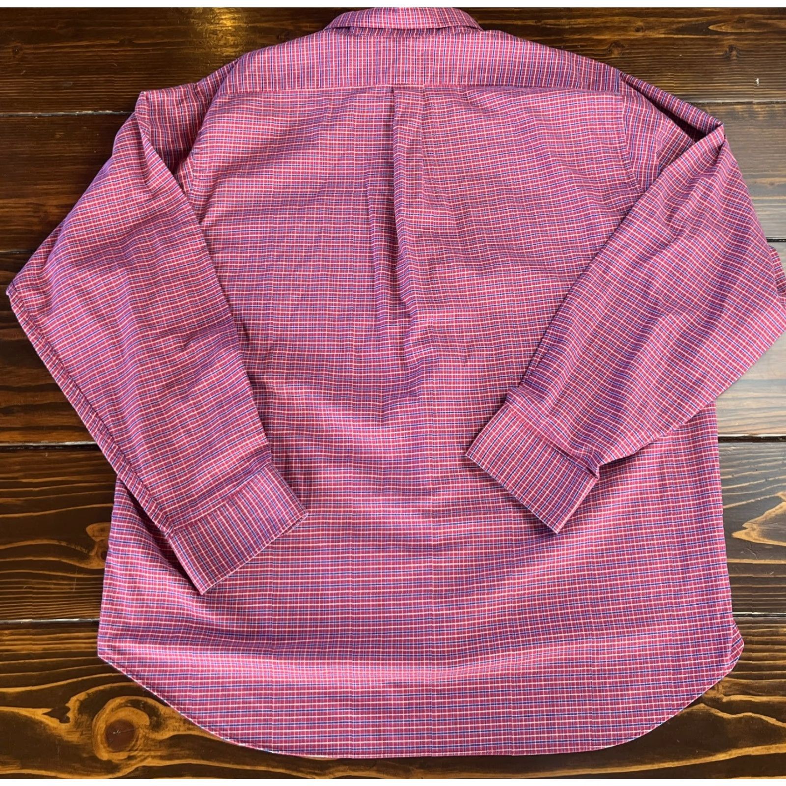 Chaps Chaps Shirt Mens XL Plaid Oxford Classic Fit Button-Up Casual Red Blue 18-18.5 36/37 Size US XL / EU 56 / 4 - 2 Thumbnail