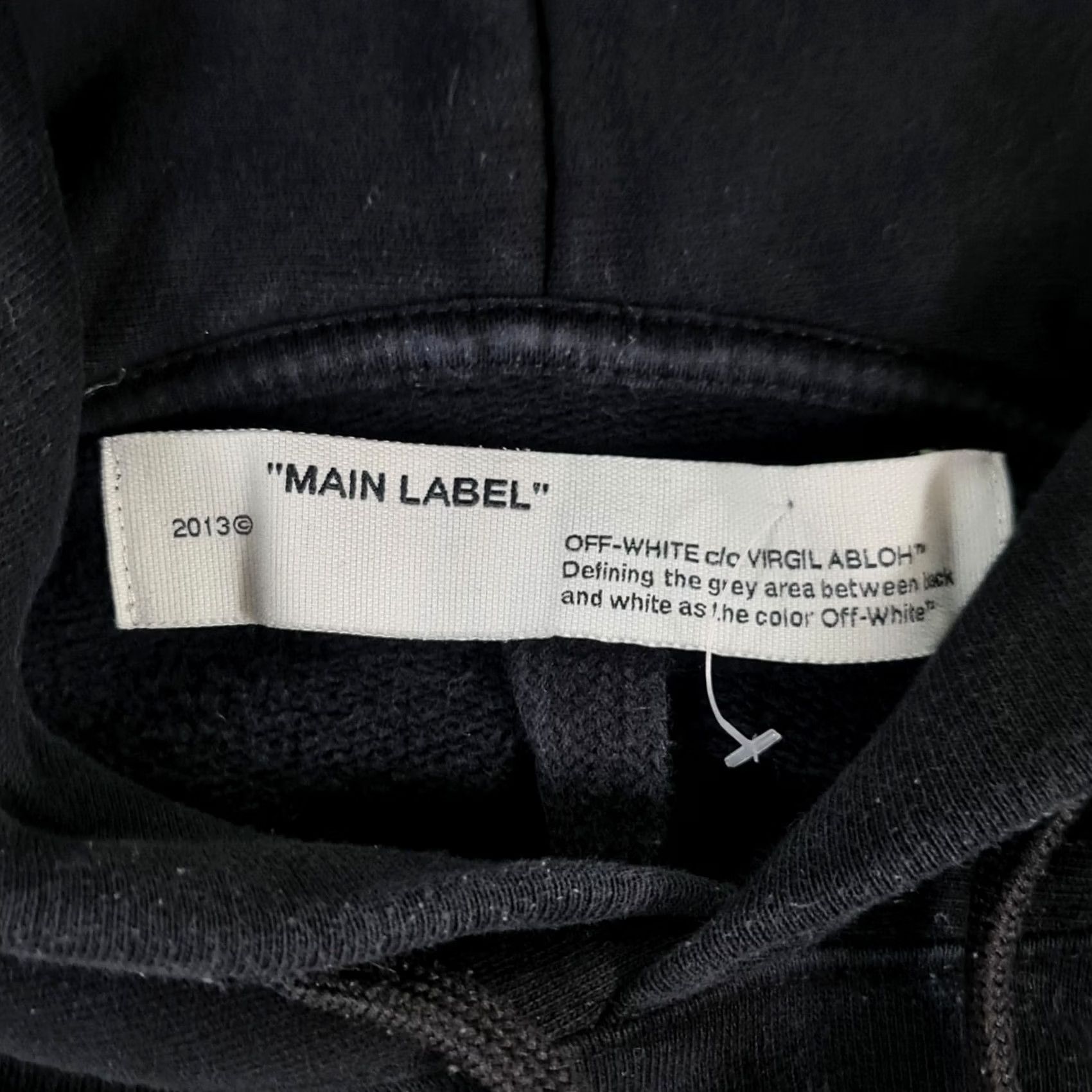 Off-White Off-White Hoodie Black XXS Diag Backbone Cotton Pullover Logo Front Kangaroo Pocket Regular Fit Mens Shirts Size US XXS / EU 40 - 5 Thumbnail