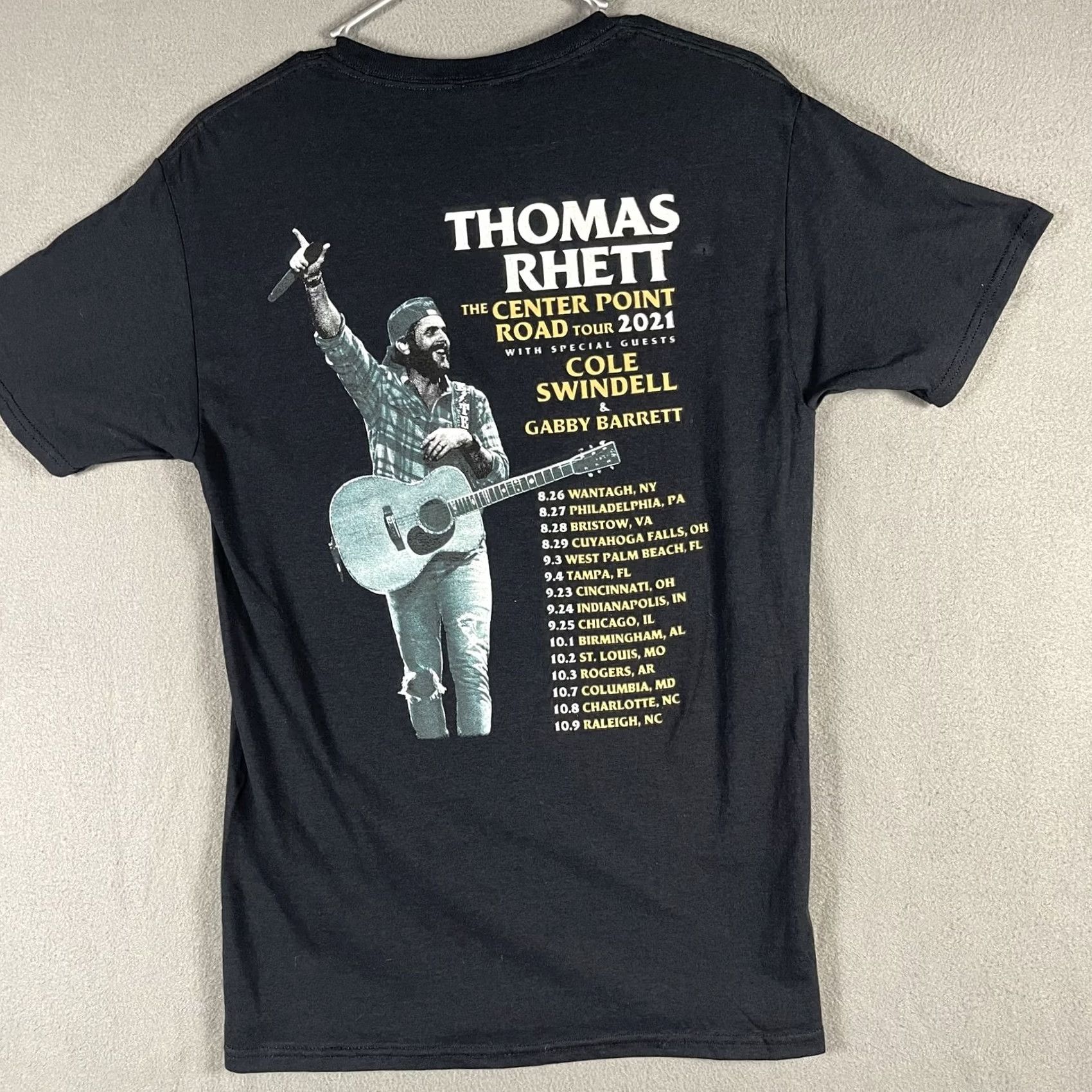 Fruit Of The Loom Thomas Rhett Shirt Mens Small Black Center Point Road Tour 2021 Country Music Tee Size US S / EU 44-46 / 1 - 2 Thumbnail