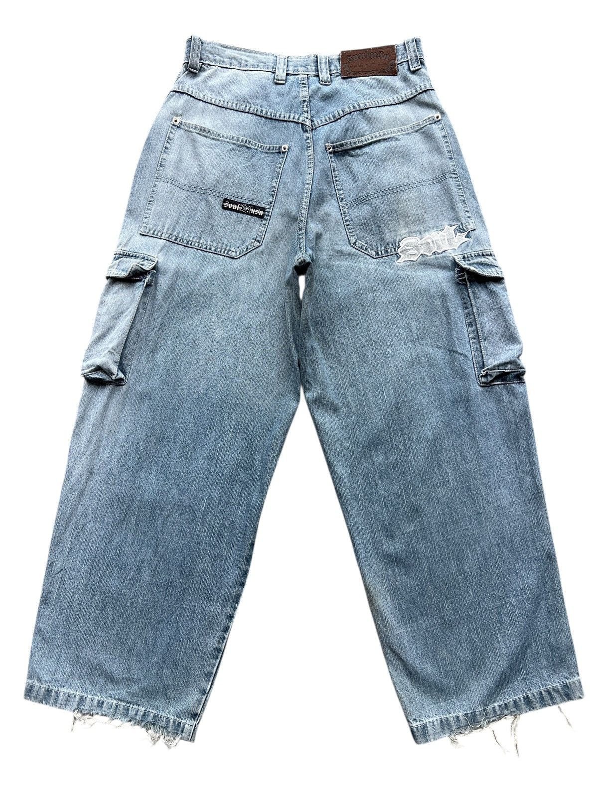 Japanese Brand Y2K Los Angeles Soul Distressed Wide Baggy Pants Size US 31 - 3 Thumbnail