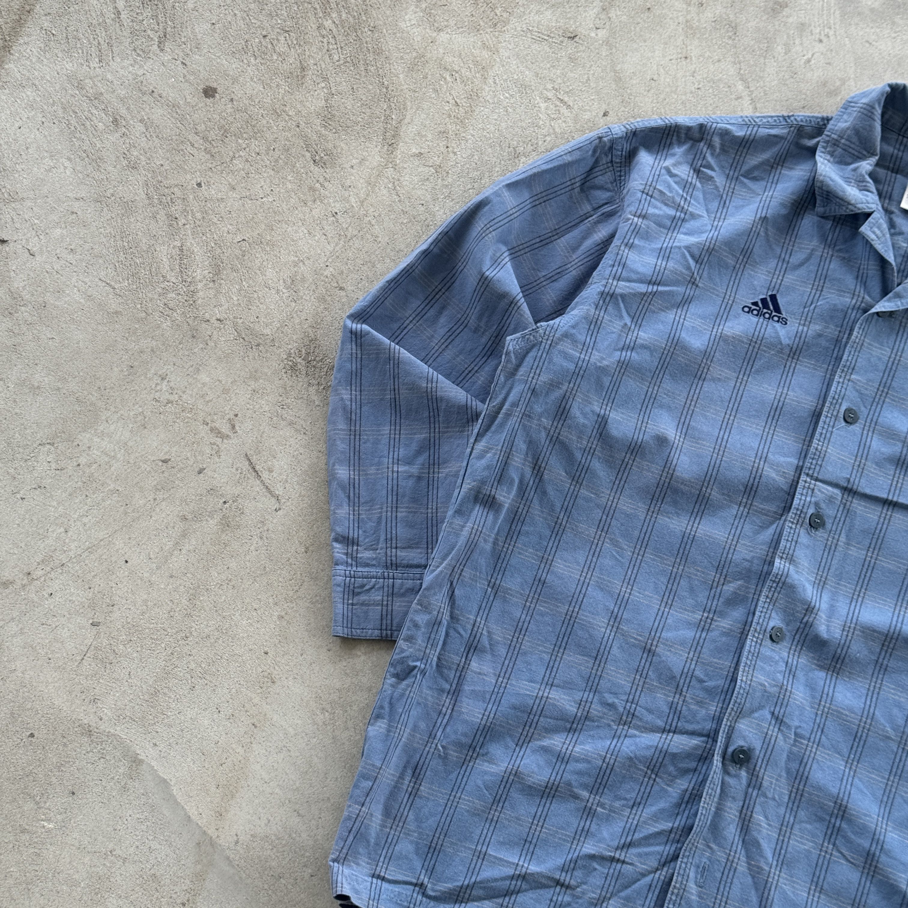 Adidas Vintage Adidas France Olympic Plaid Long Sleeve Shirt Size US M / EU 48-50 / 2 - 3 Thumbnail
