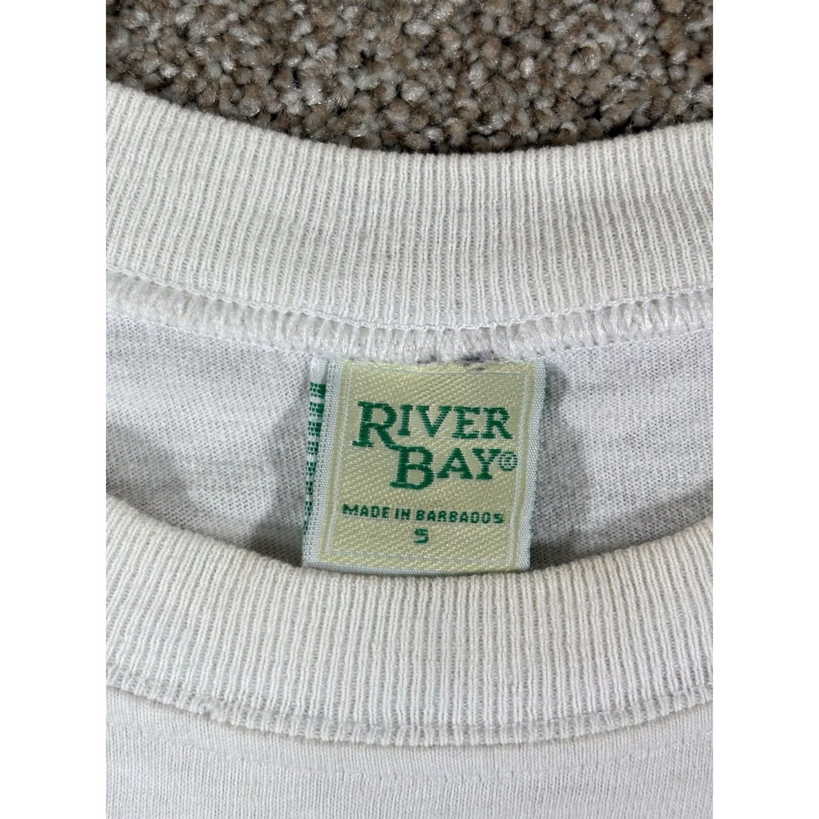 Vintage VINTAGE Barbados Flag Short Sleeve Shirt White River Bay 90s Adult Small Men S White Sports USA Reg Size US S / EU 44-46 / 1 - 4 Thumbnail