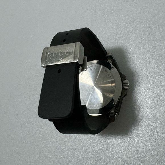 Gucci Gucci Dive Stainless Steel Rubber Strap Watch Black Silver Size ONE SIZE - 3 Thumbnail