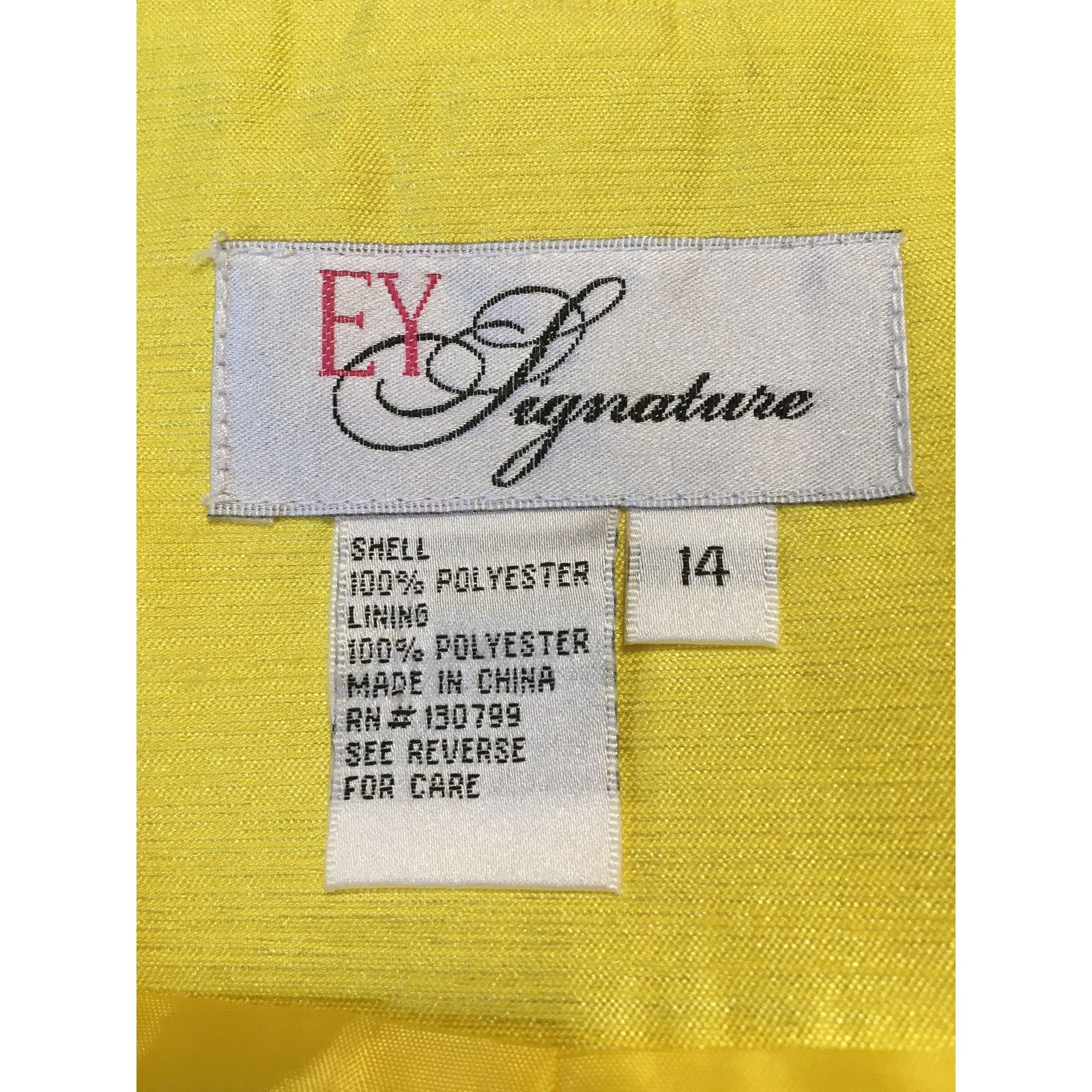 Other E Y Signature Especially Yours 14 Women’s Yellow Skirt Suit Size XL / US 12-14 / IT 48-50 - 4 Thumbnail