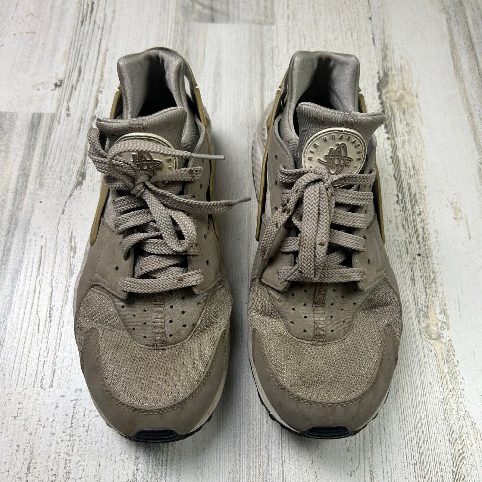 Nike Nike Air Huarache Men's Gray Tan Shoes Size 10.5 318429-040 Size US 10.5 / EU 43-44 - 2 Thumbnail
