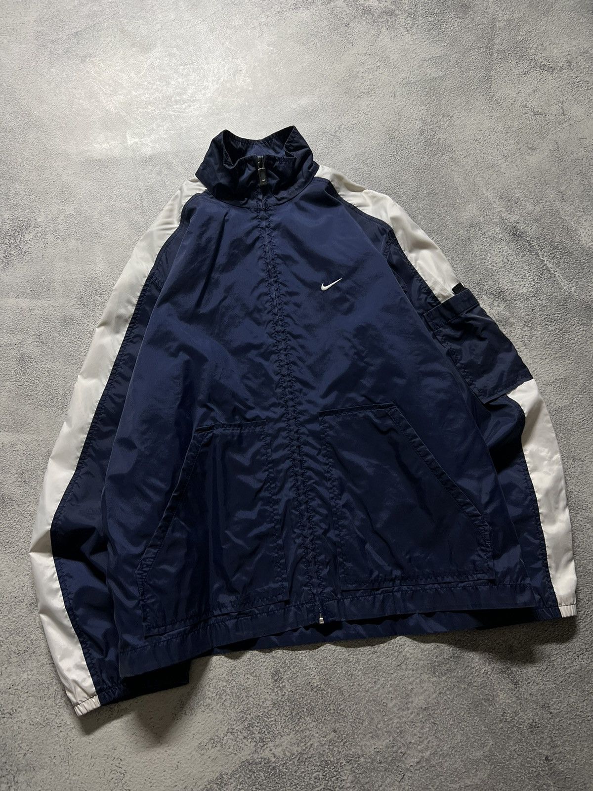 Nike × Vintage Vintage Y2k Nike 💙 Nylon Mini Swoosh Jacket 90’s Size S / US 4 / IT 40 - 4 Thumbnail